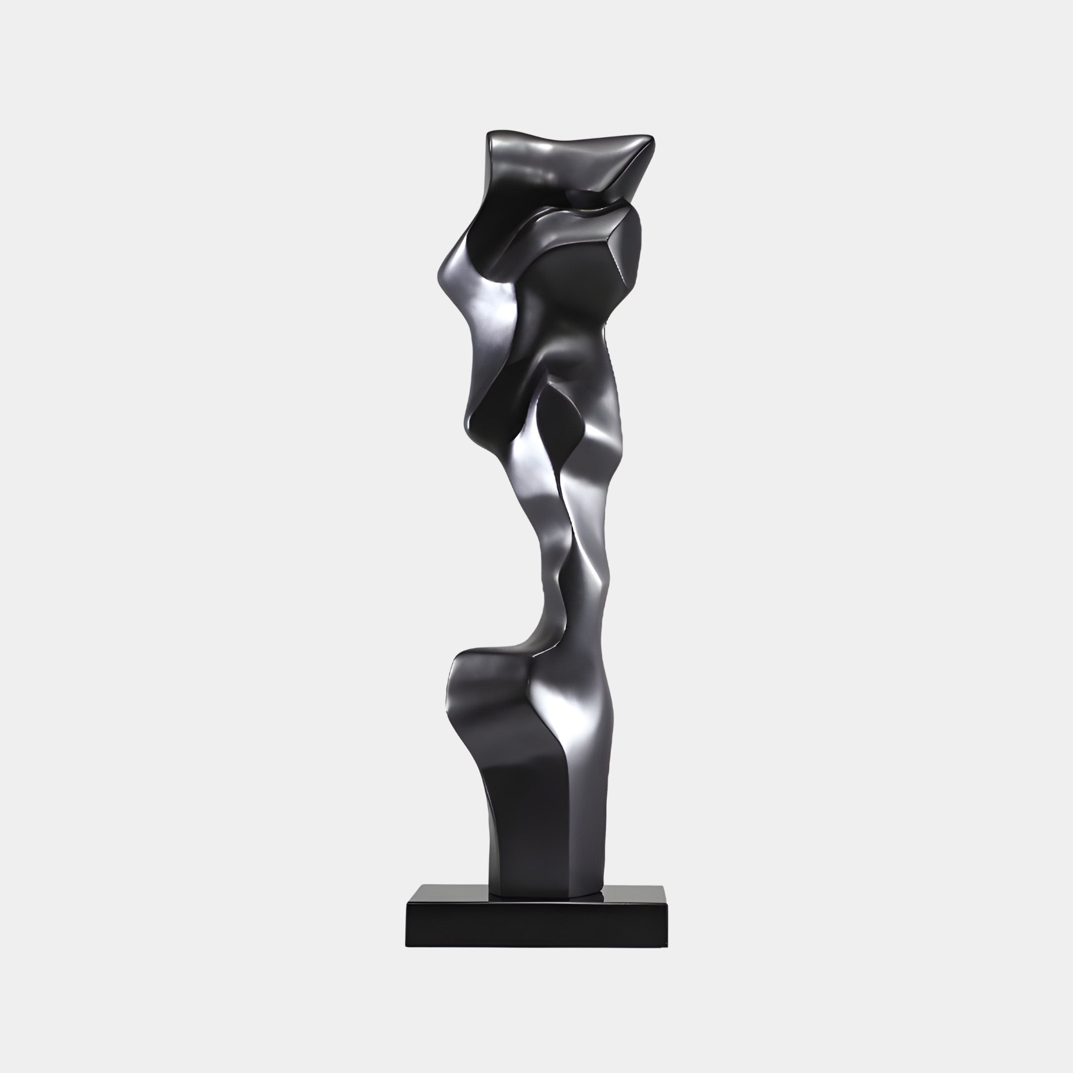 Vortex Black & Silver Sculpture - 96cm