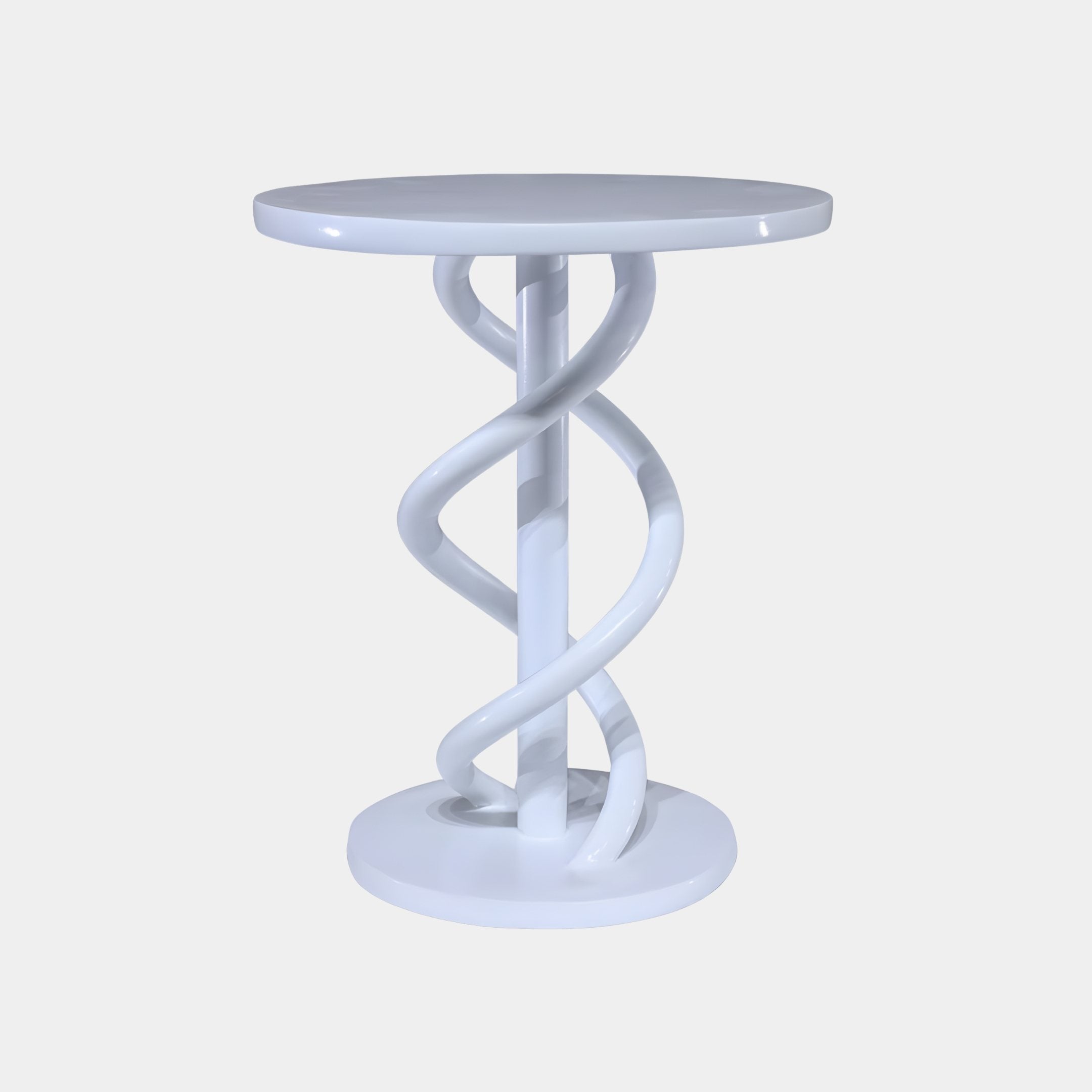 Helix White & Silver Sculpture - 42cm