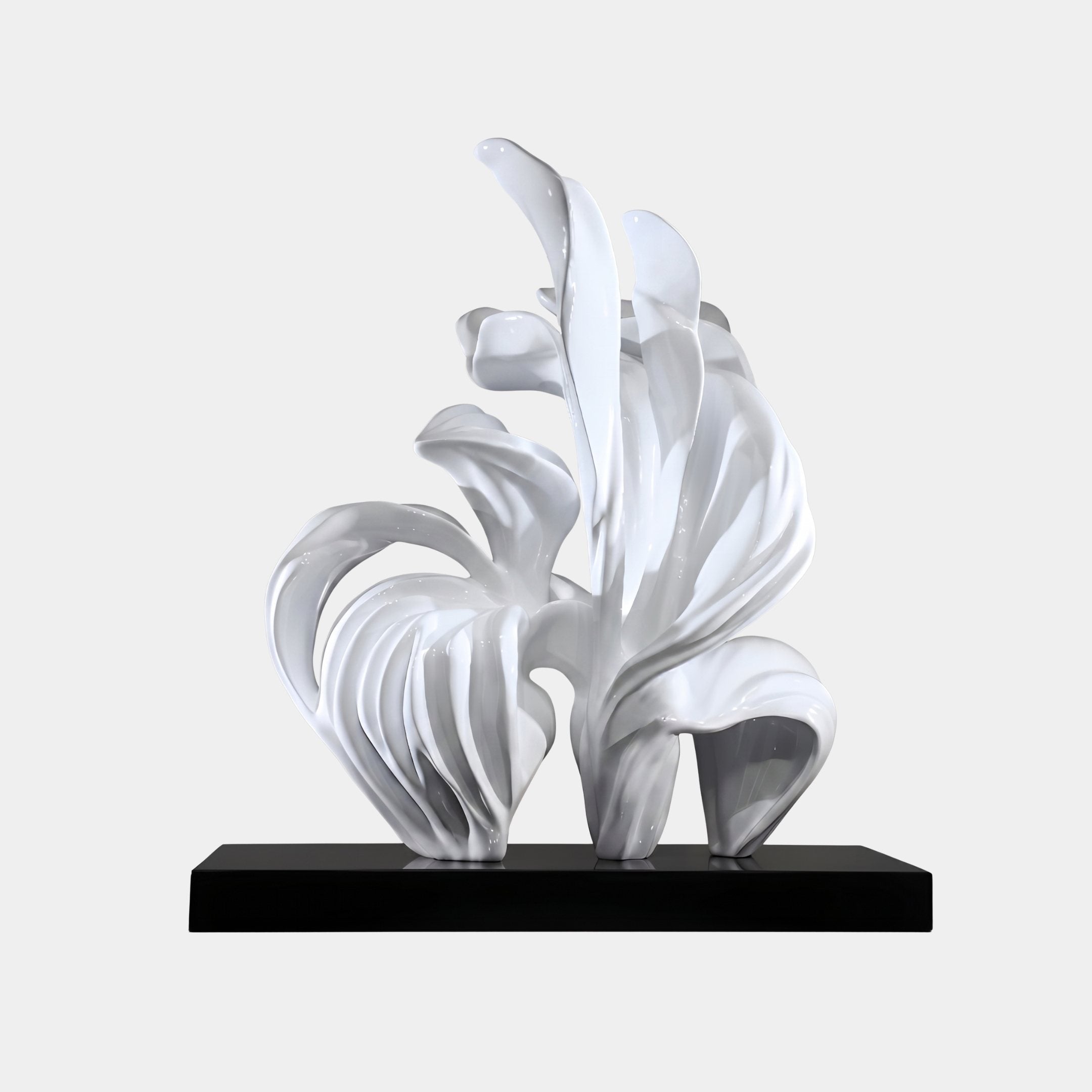 Zephyr White & Silver Sculpture - 108cm