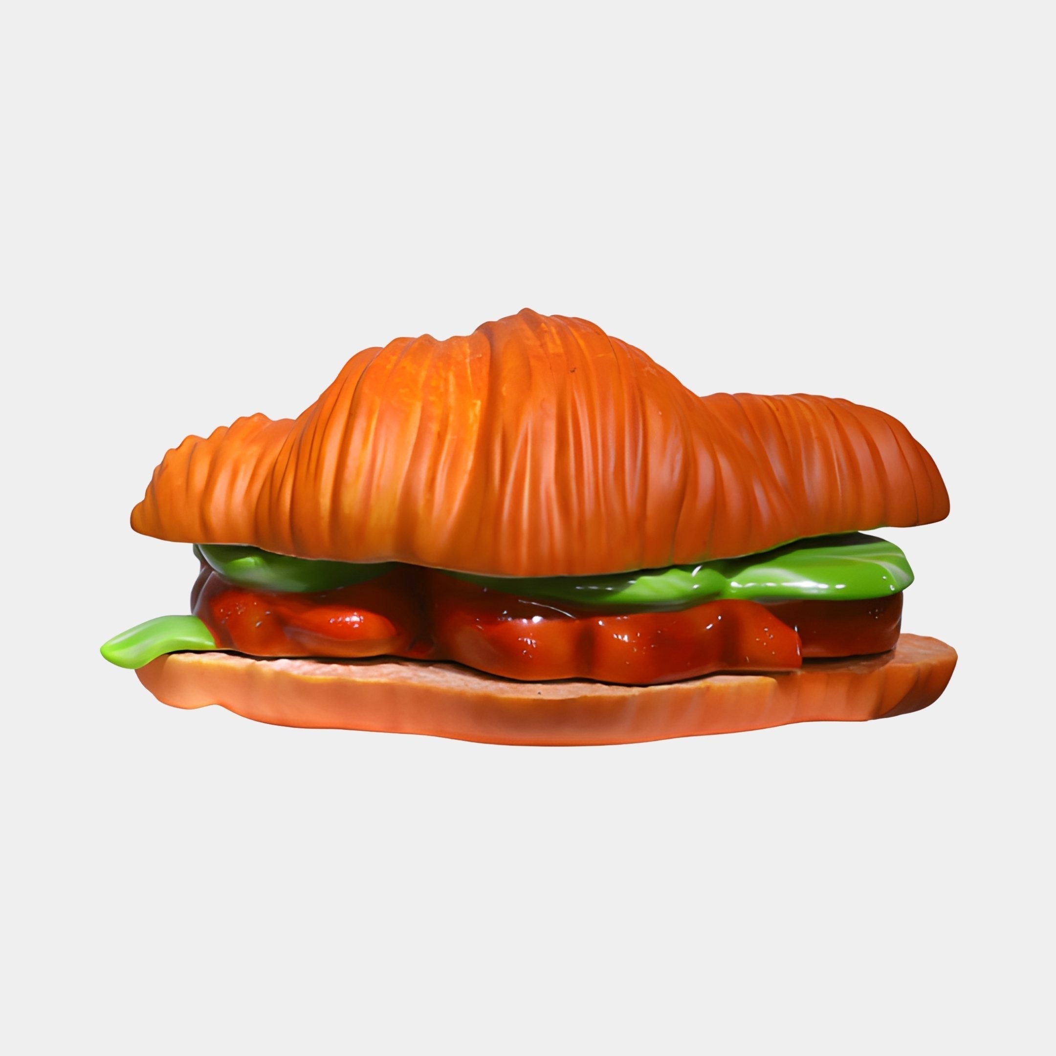 Brioche Orange & Red Croissant Sculpture - 80cm