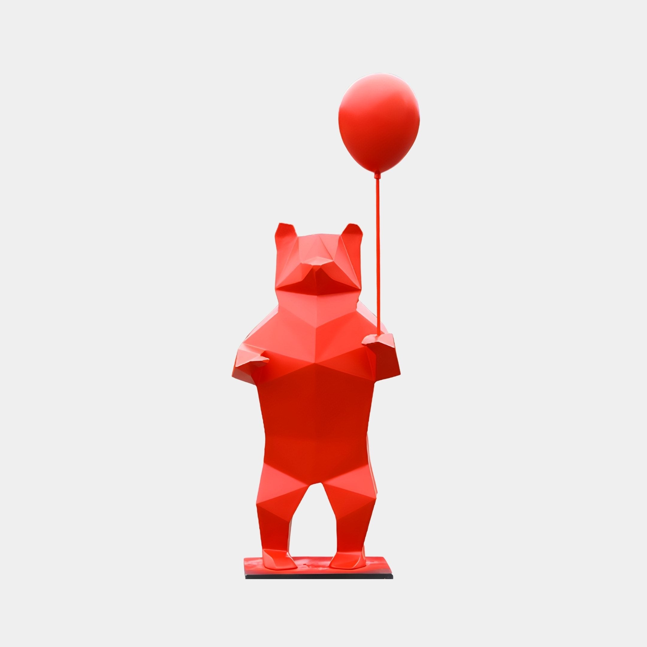 Ruby Red & Orange Bear Sculpture - 180cm