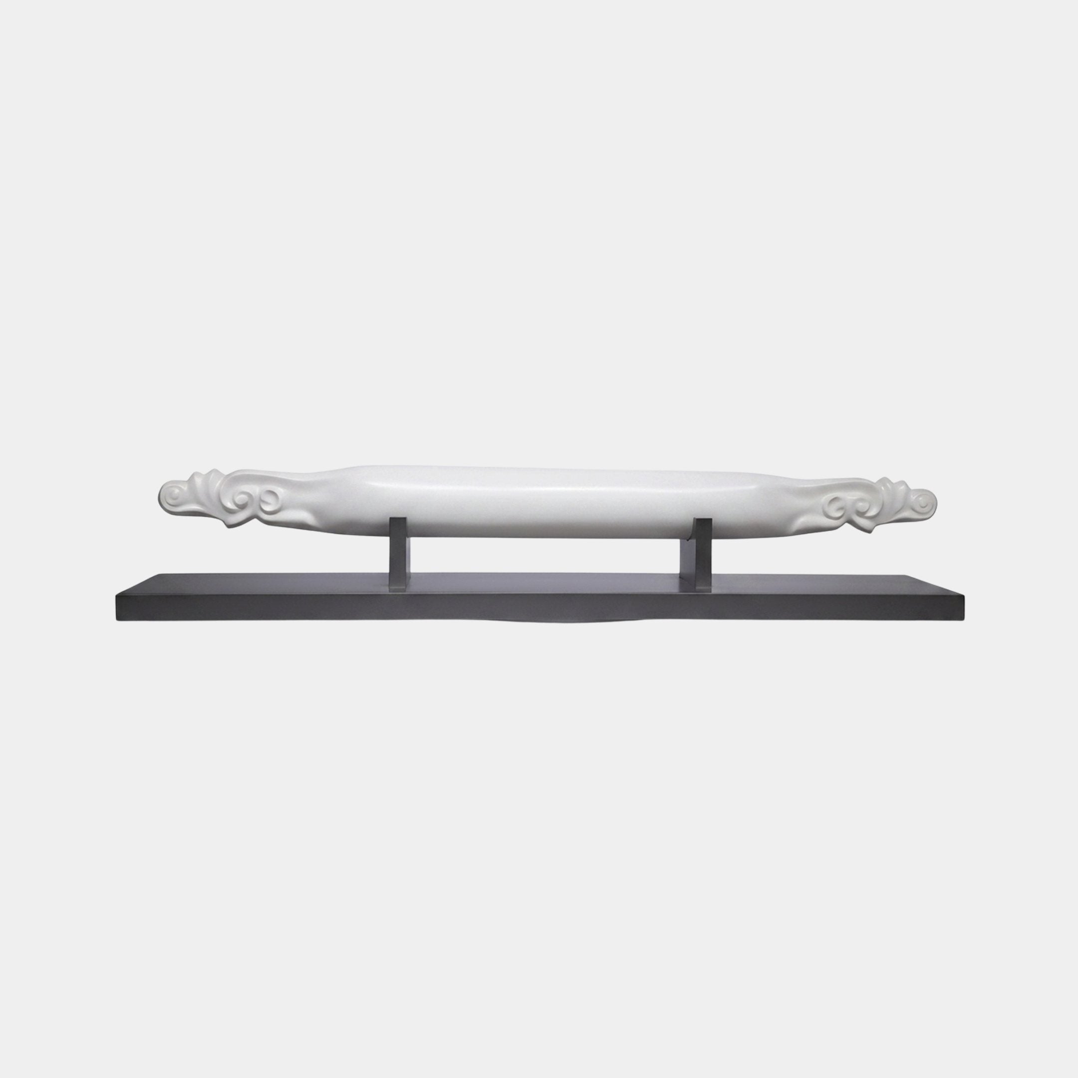 Skiff Silver & Grey Boat Sculpture - 130cm