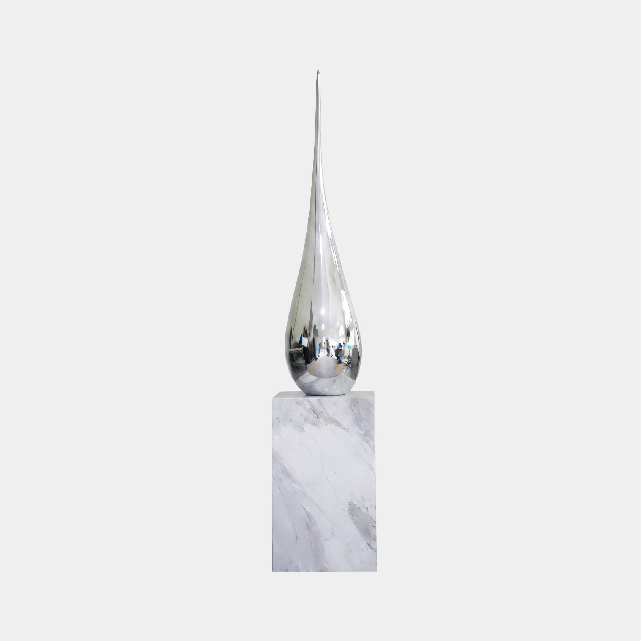 Ashham Silver Abstract Sculpture - 160cm