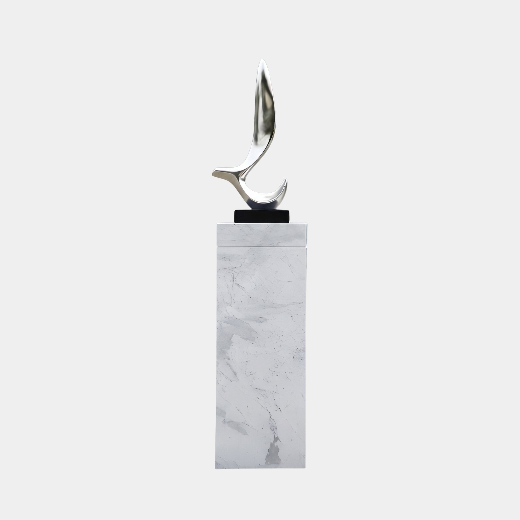 Ashfield Black & White Abstract Sculpture - 80cm