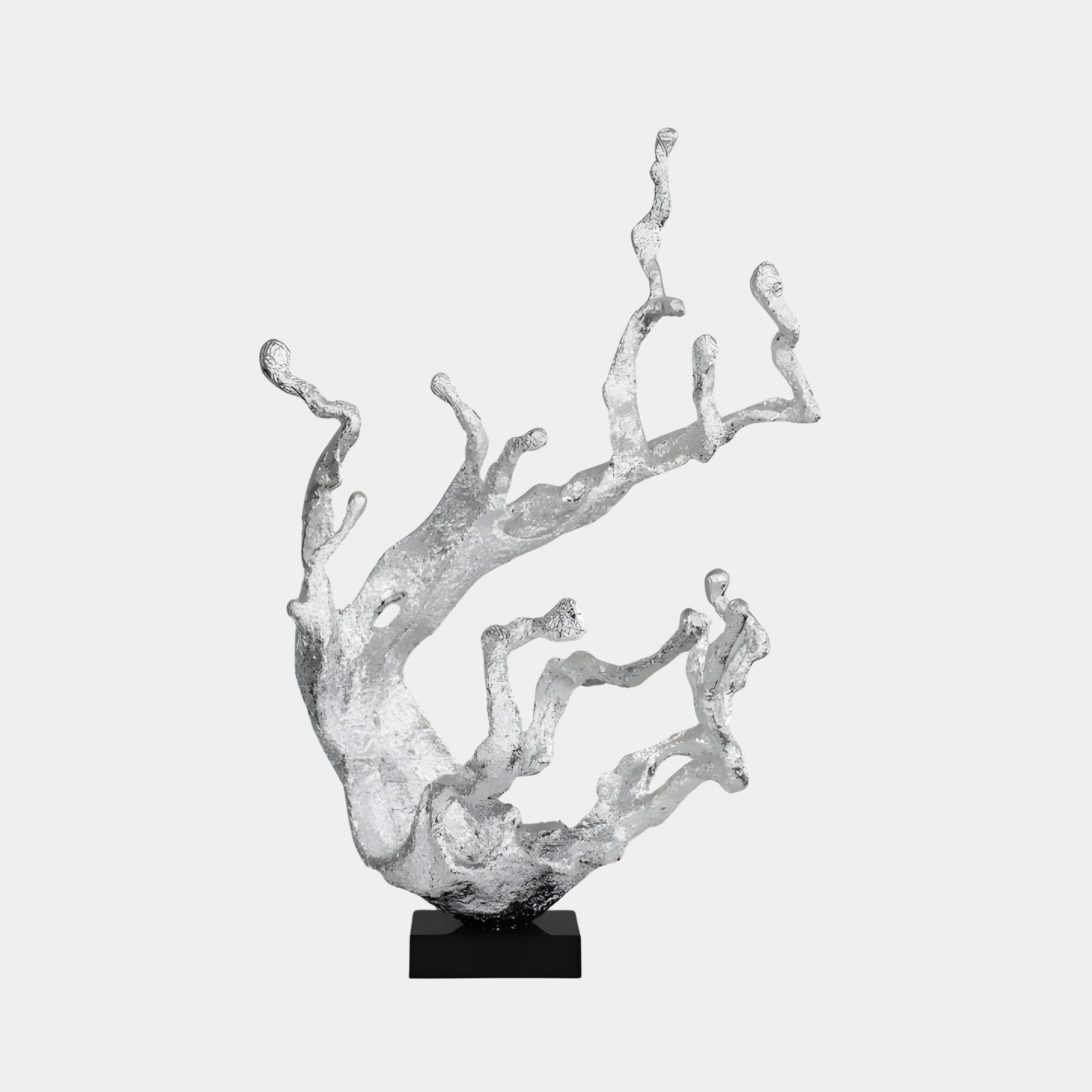Ashthorpe Silver Water Splash Sculpture - 129cm