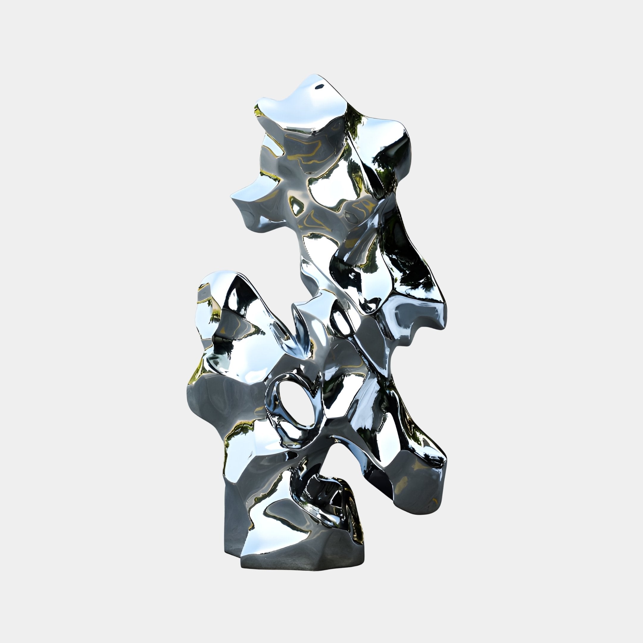 Ashwick Silver Abstract Sculpture - 120cm