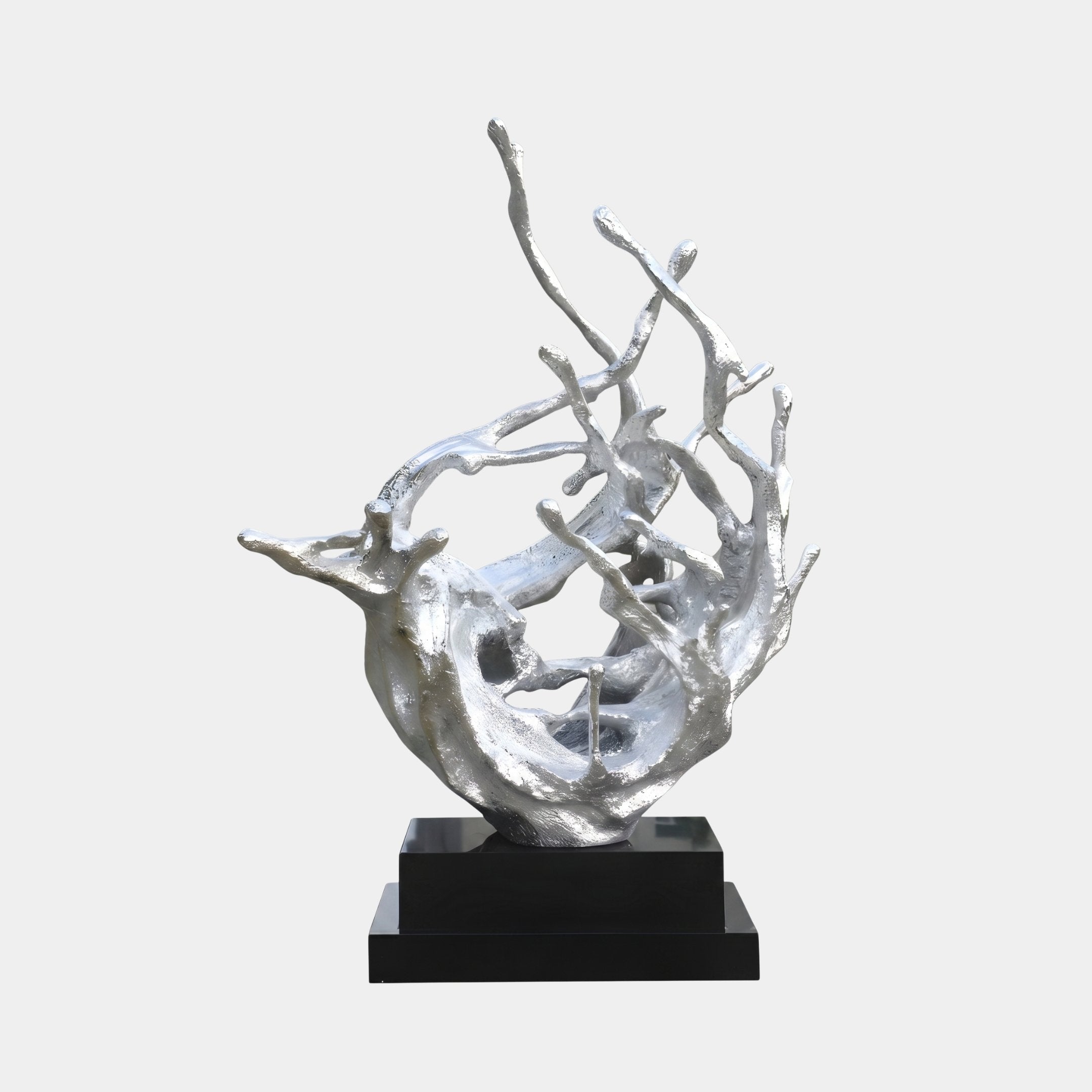 Ashbourne Silver Abstract Sculpture - 189cm