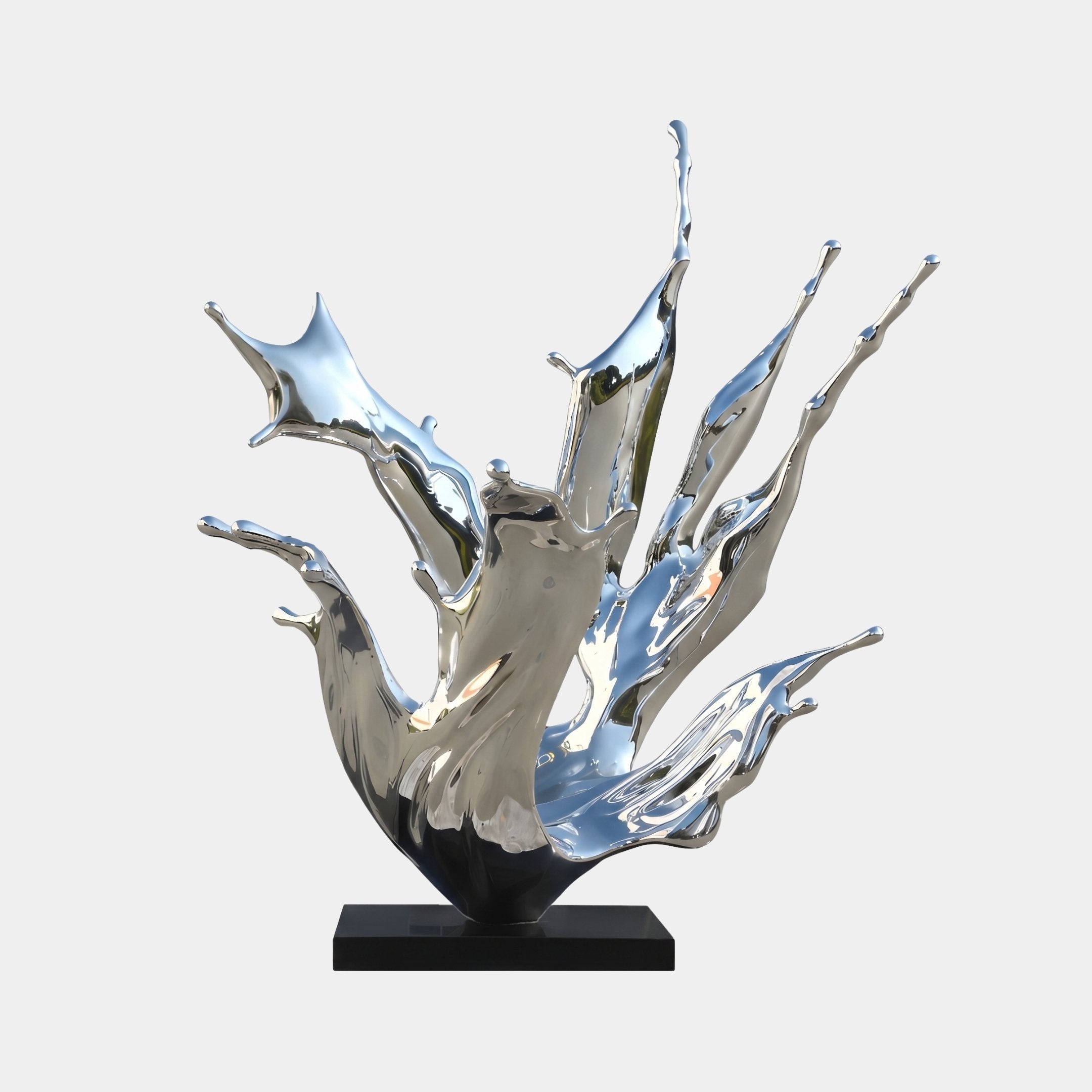 Ashford Silver & Black Splash Sculpture - 166cm