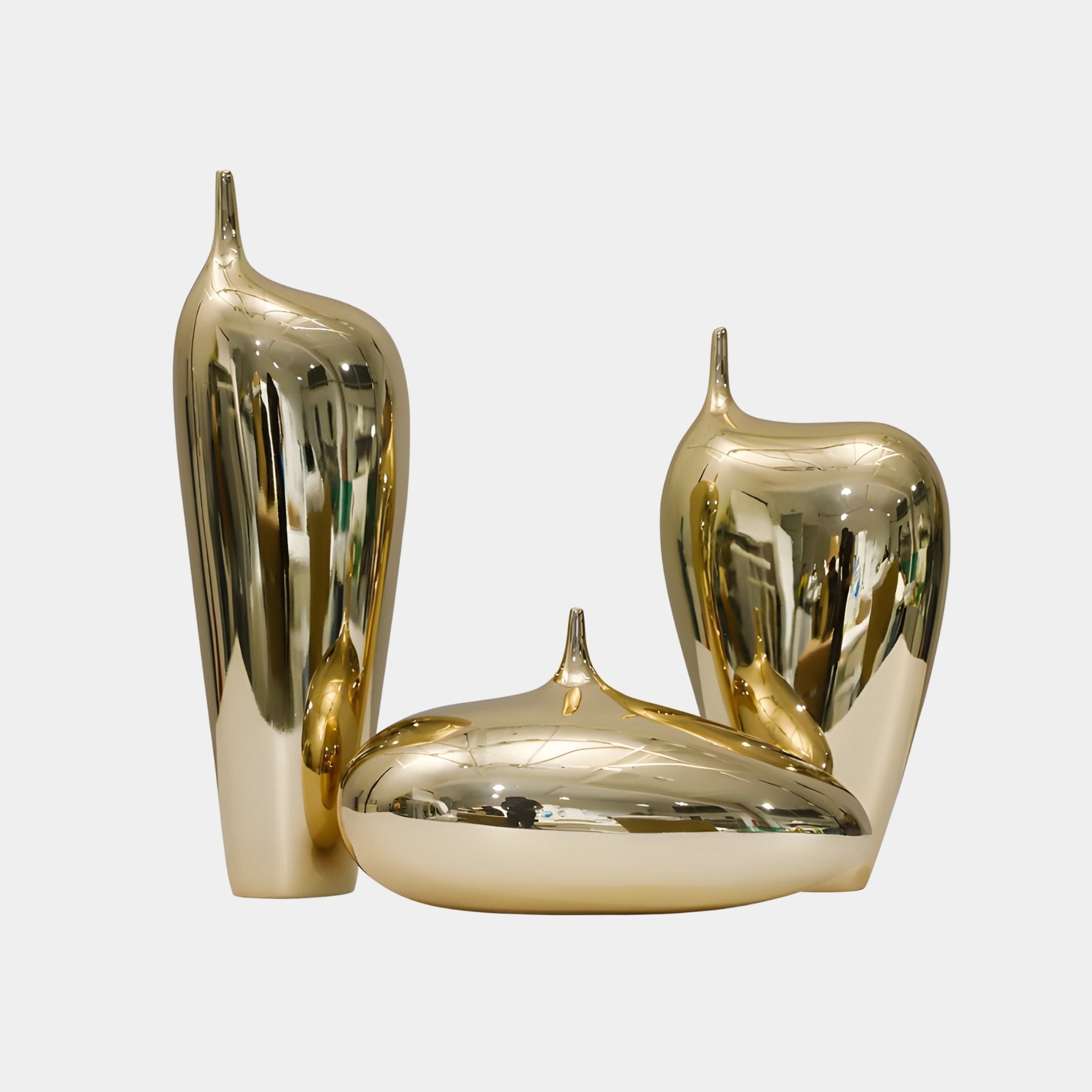 Ashwold Gold Abstract Sculpture - 58cm