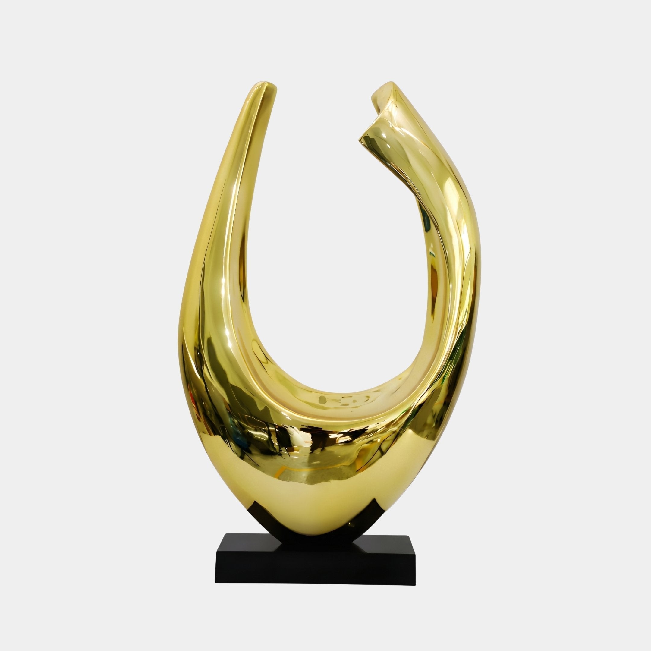Ashend Gold Abstract Sculpture - 106cm
