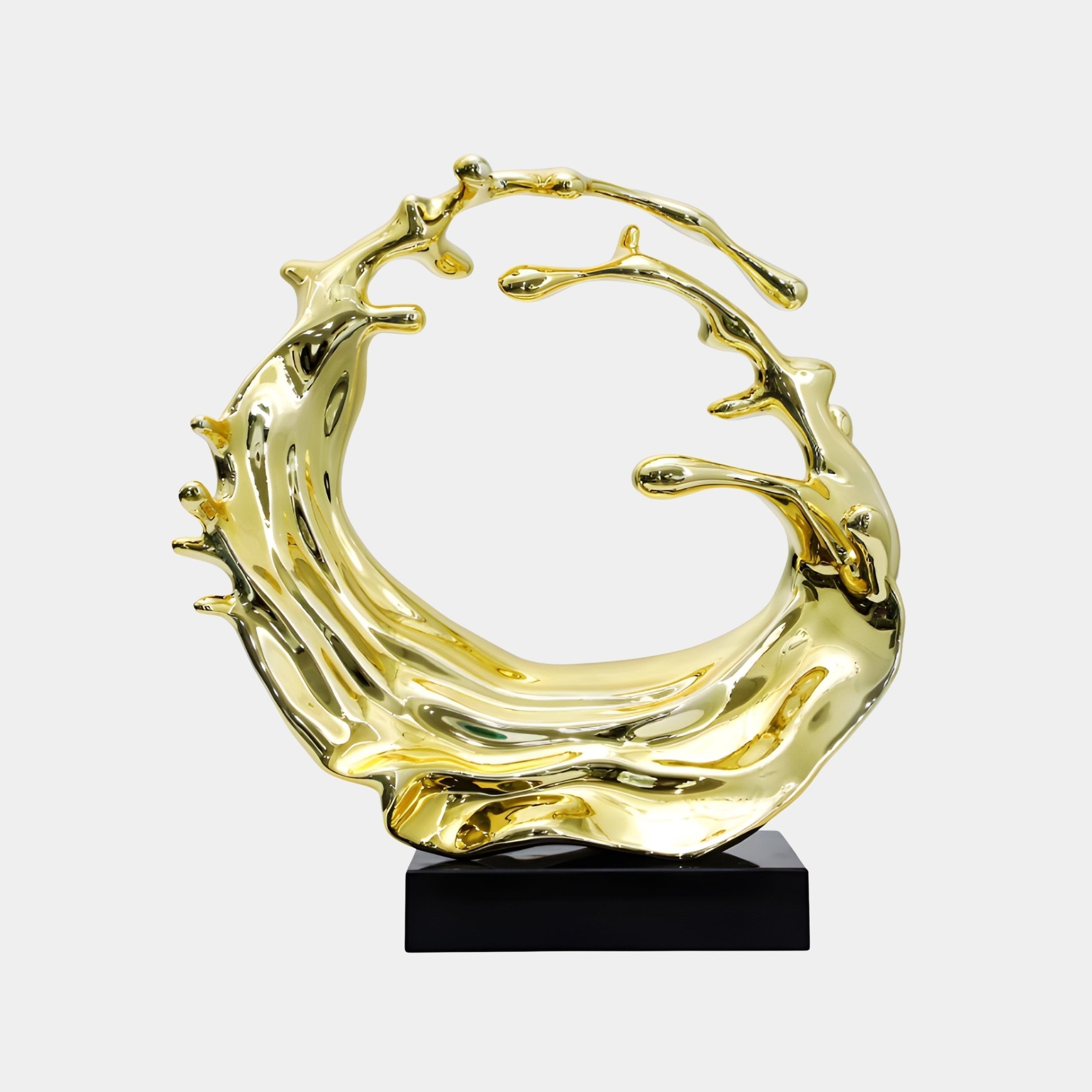 Ashhall Gold Abstract Sculpture - 62cm