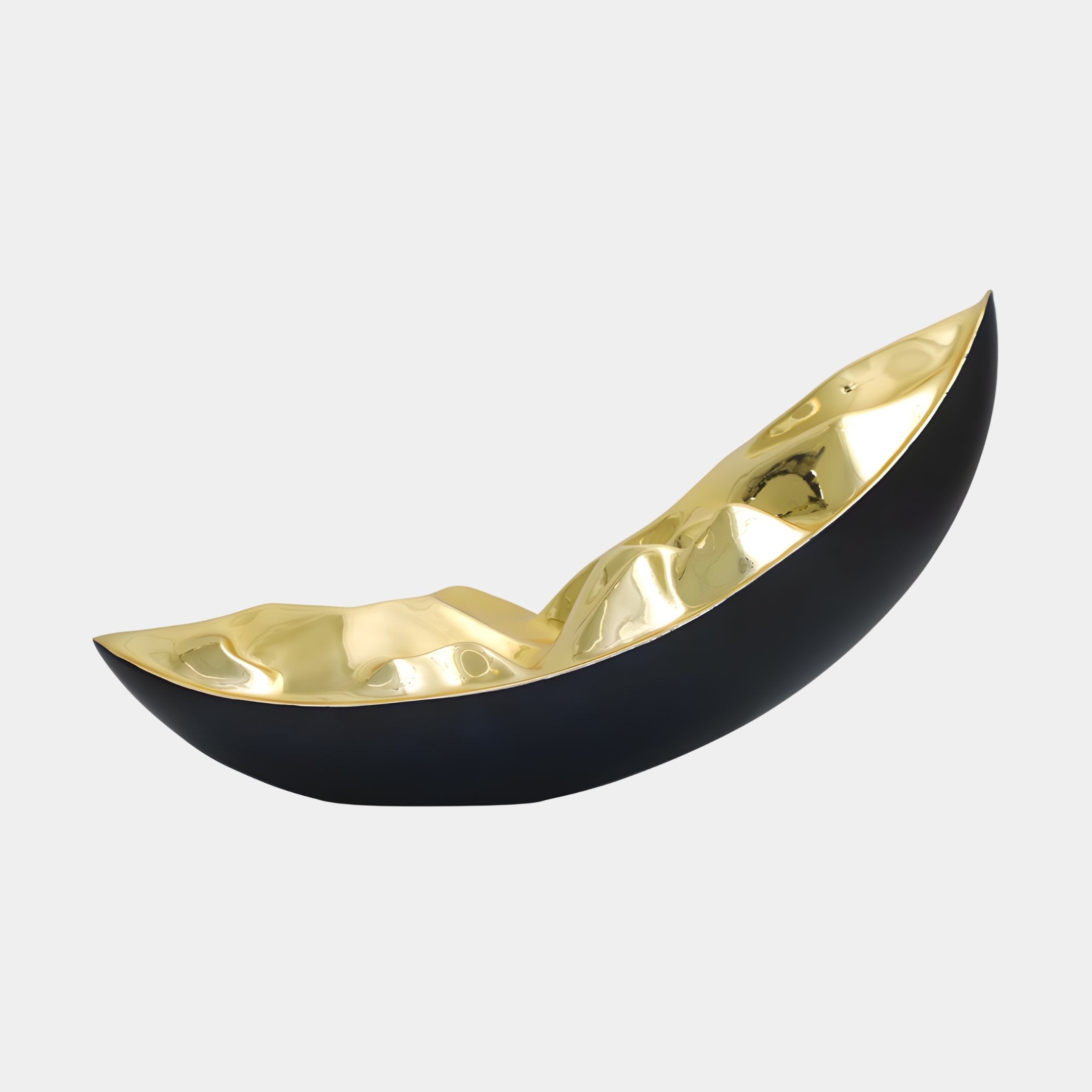 Ashshaw Gold & Black Abstract Sculpture - 49cm