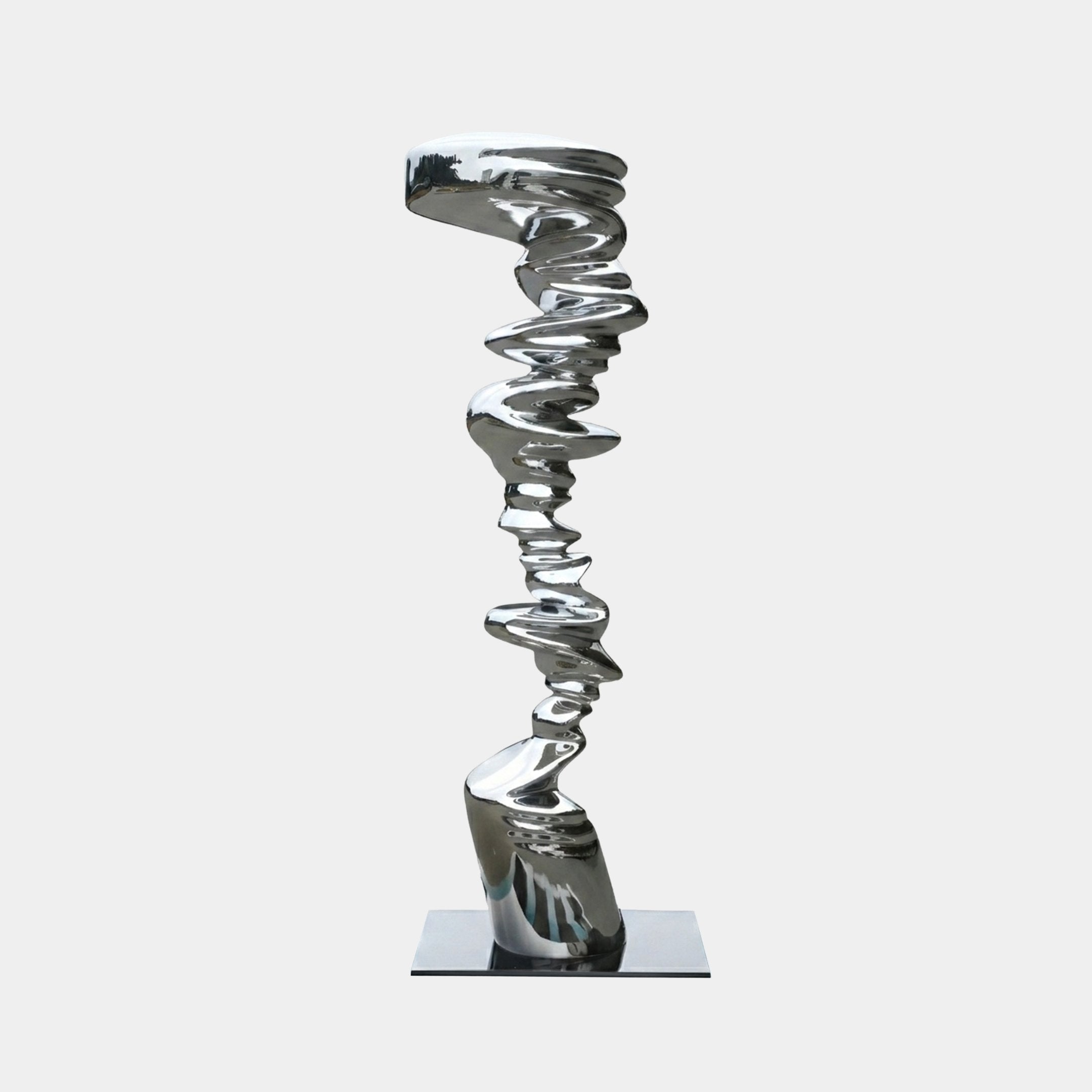 Ashside Silver Abstract Sculpture - 179cm