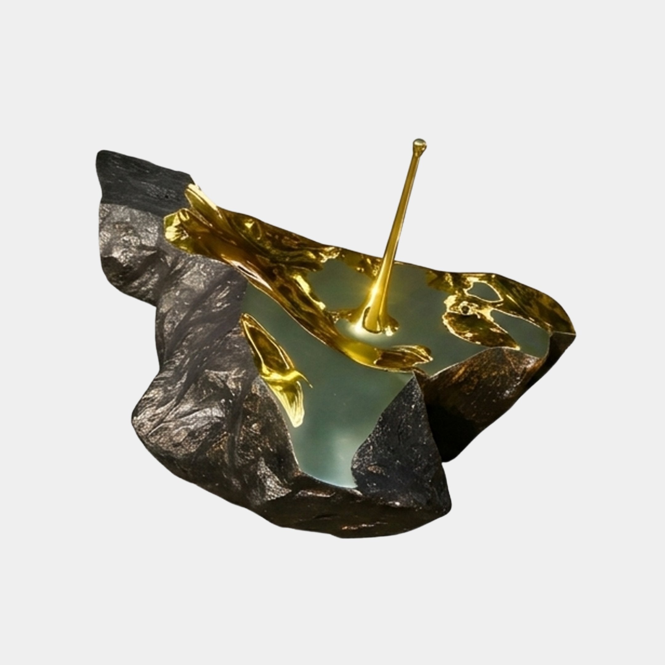 Ashmoor Gold & Black Abstract Sculpture - 100cm