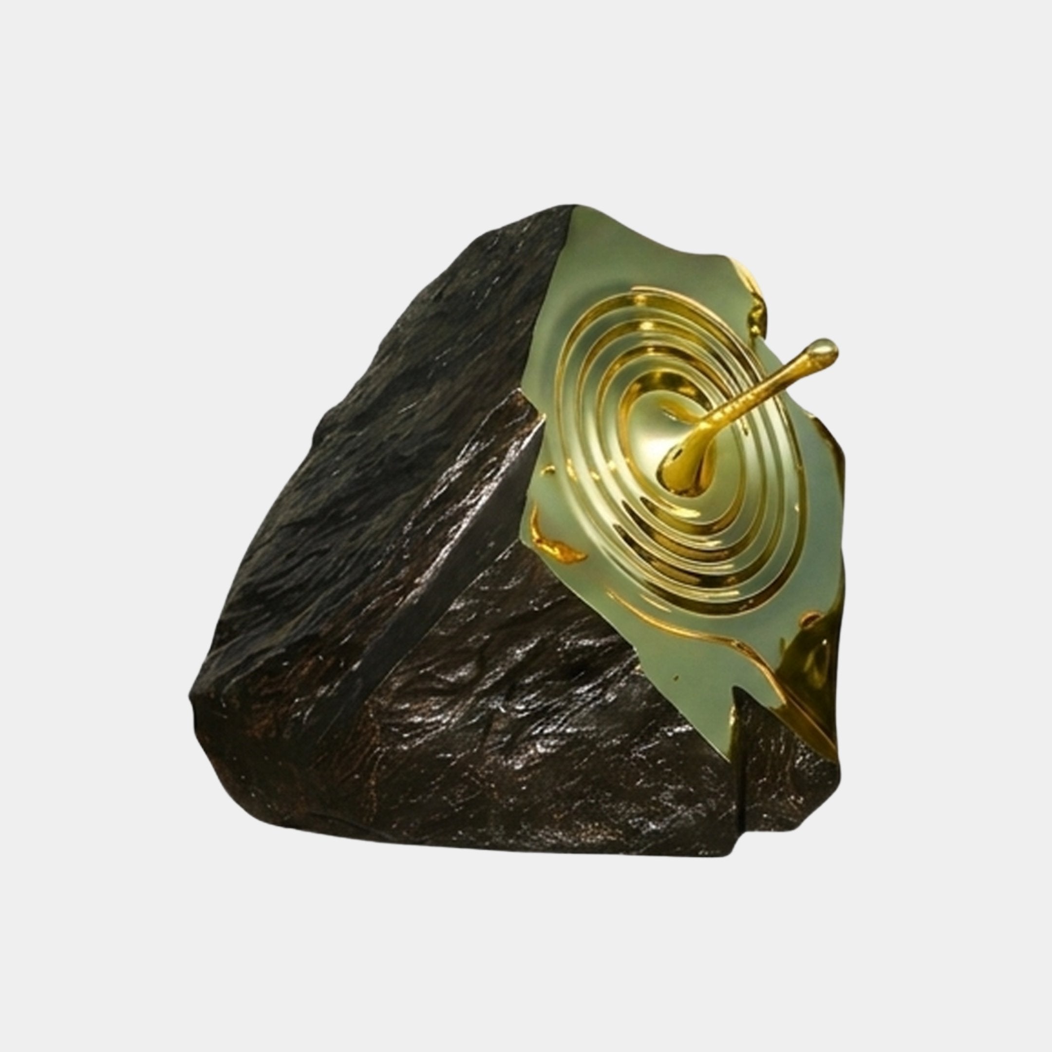 Ashwich Gold & Black Abstract Sculpture - 75cm