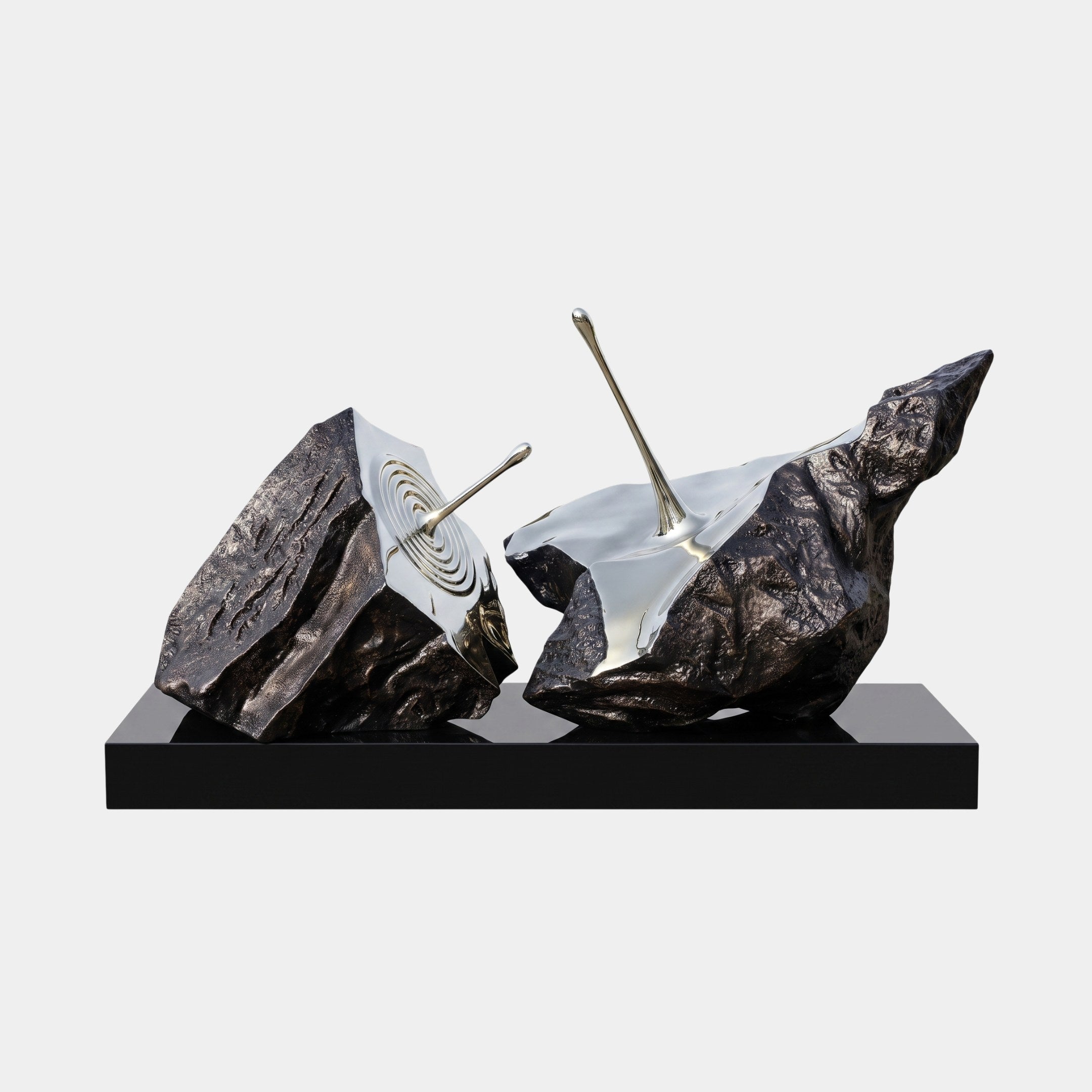 Chettle Gold & Black Split Rock Sculpture - 130cm