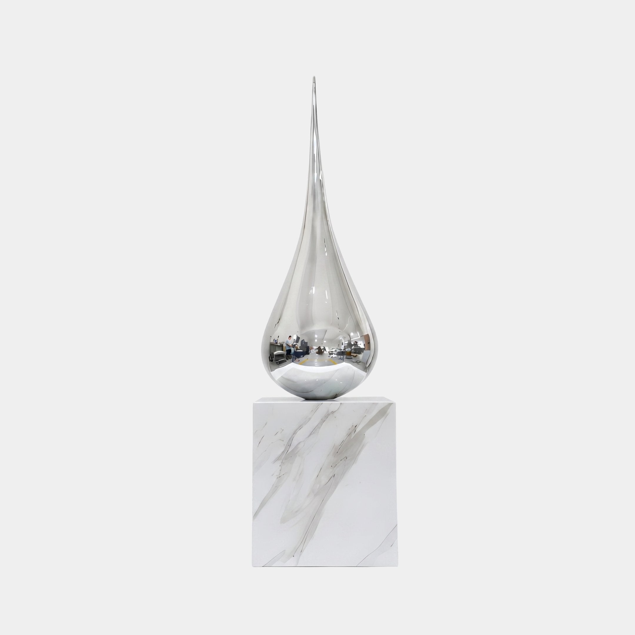 Bramhurst Silver Water Drop Sculpture - 110cm