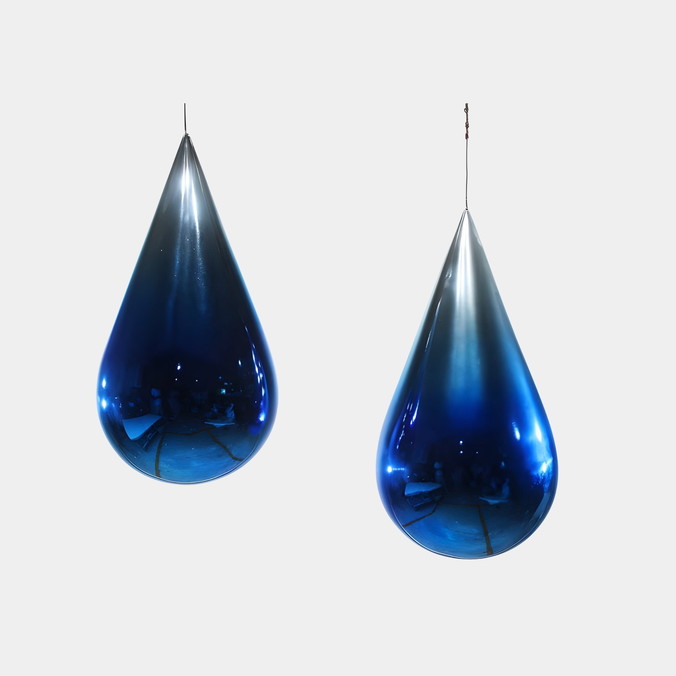 Bramleigh Blue Glass Droplets Sculpture - 60cm