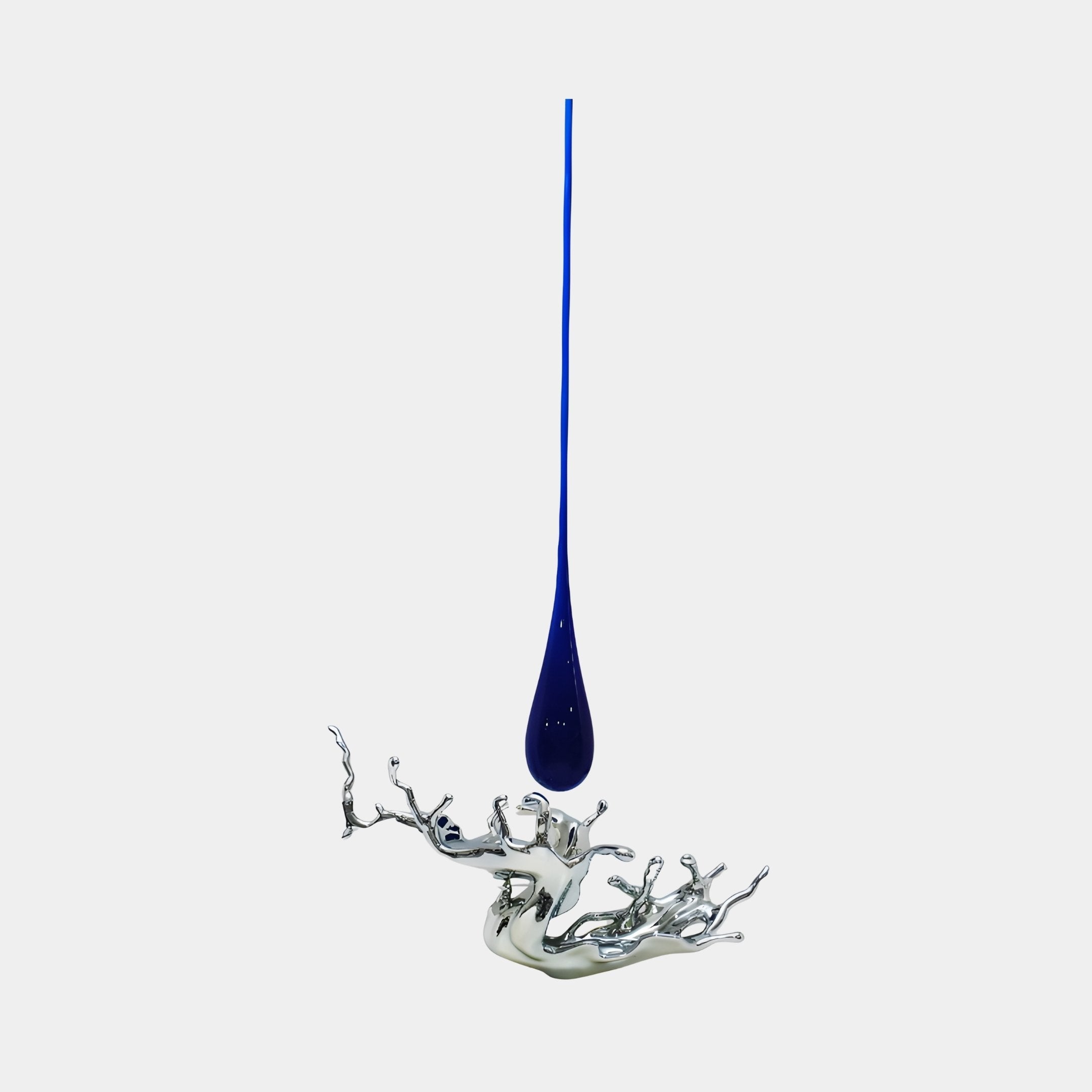 Bramland Silver Water Splash Sculpture - 222cm