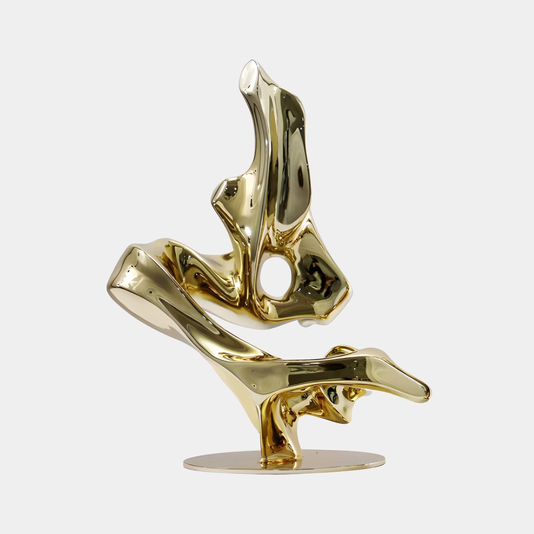 Brookley Gold Abstract Sculpture - 61cm