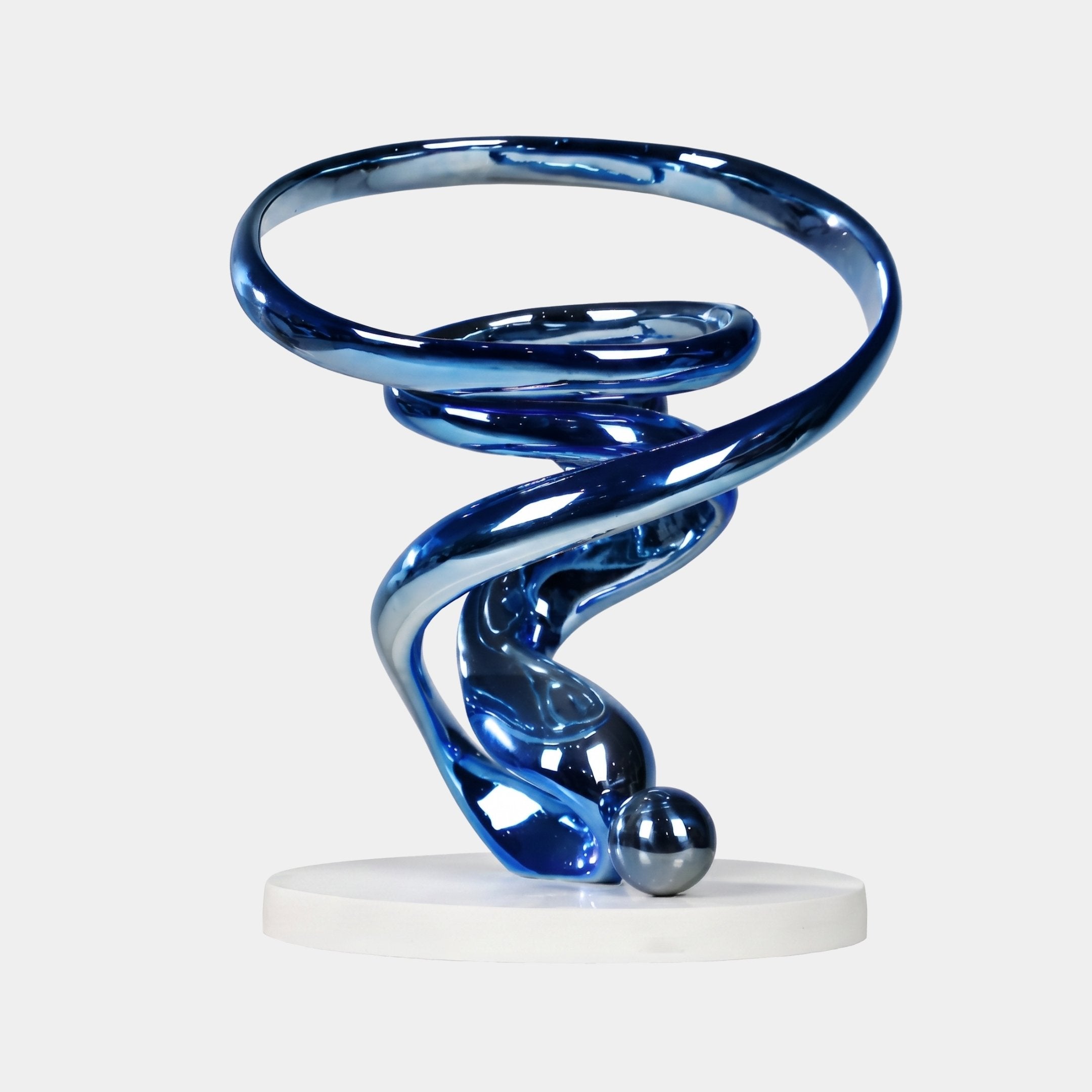 Brookcote Blue Glass Sculpture - 50cm