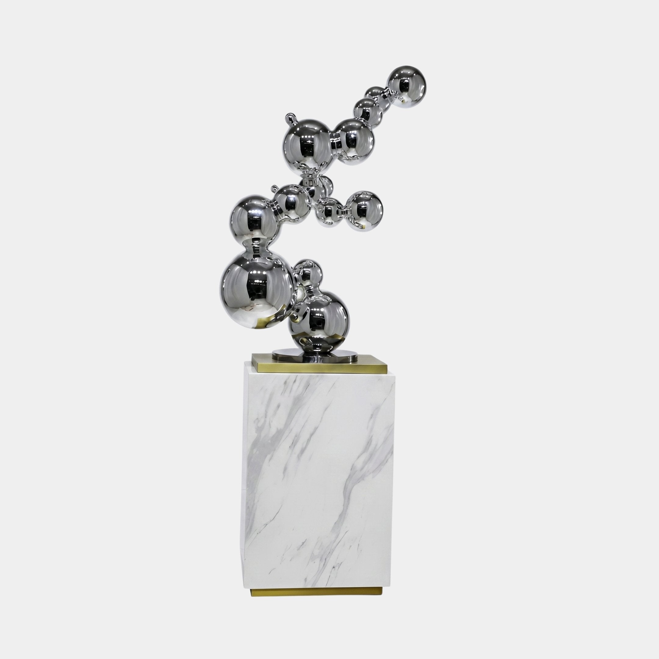 Brookstow Silver Abstract Sculpture - 162cm