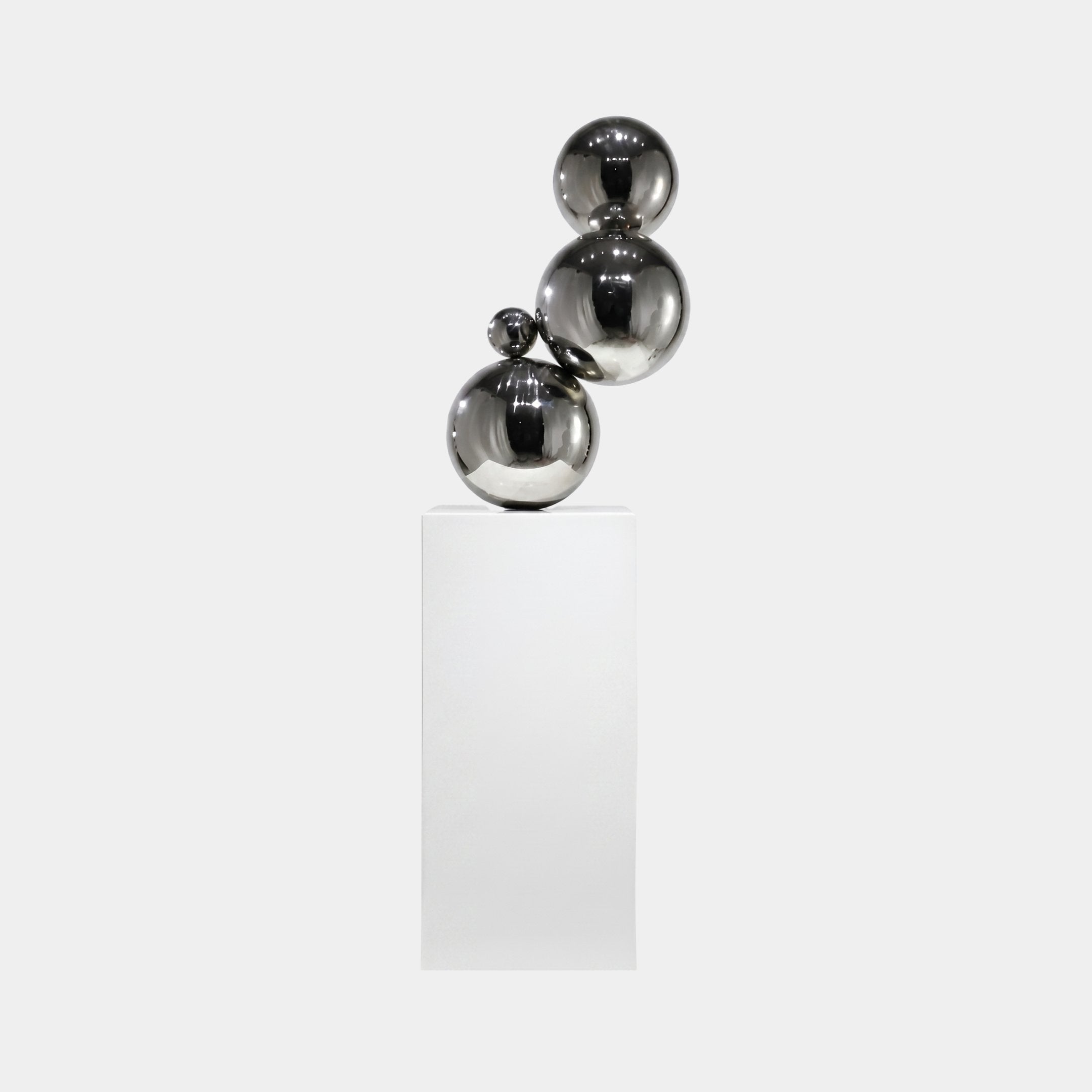 Burnhurst Silver & White Abstract Sculpture - 160cm
