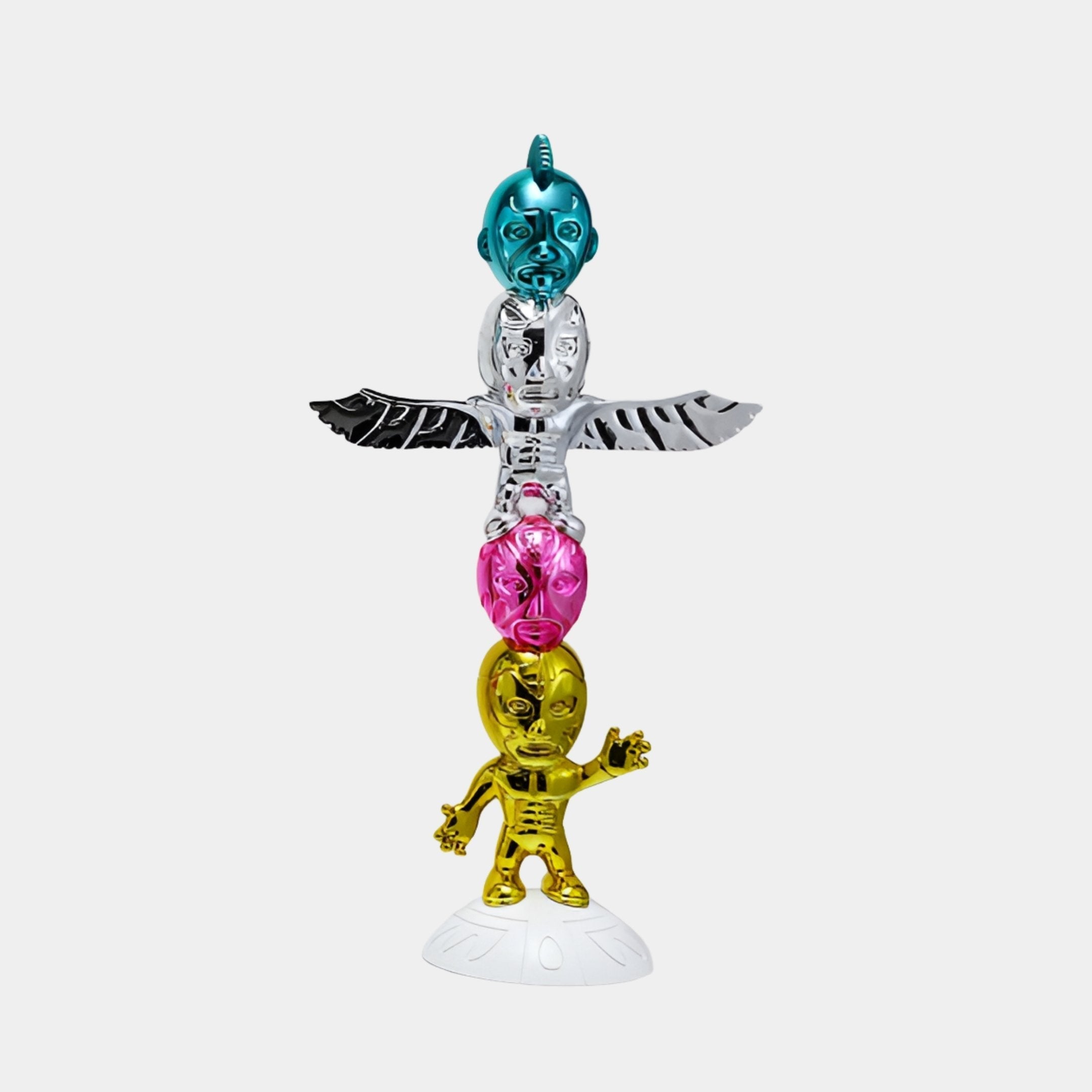 Burnwell Silver Totem Sculpture - 100cm