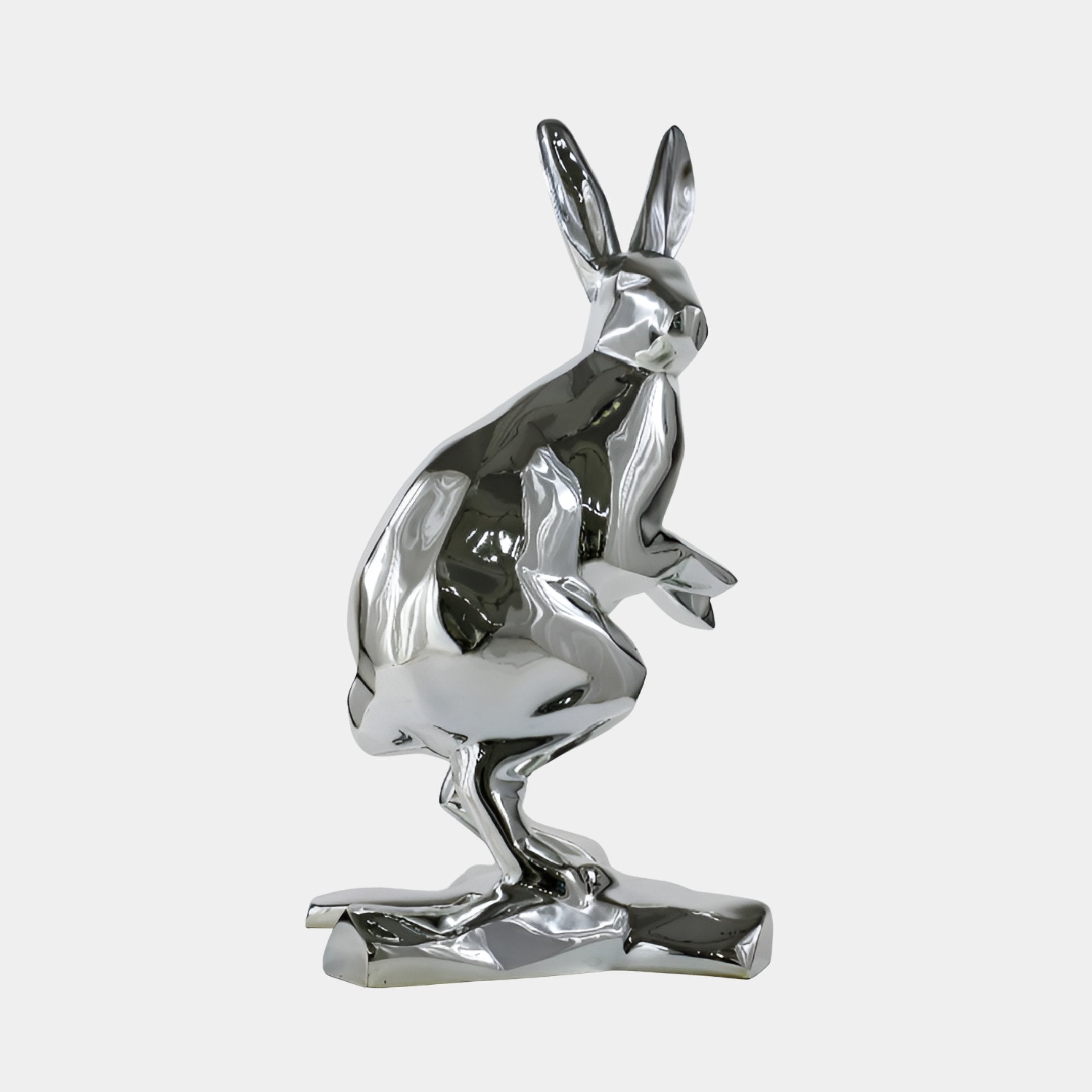 Burnleigh Silver Rabbit Sculpture - 90cm