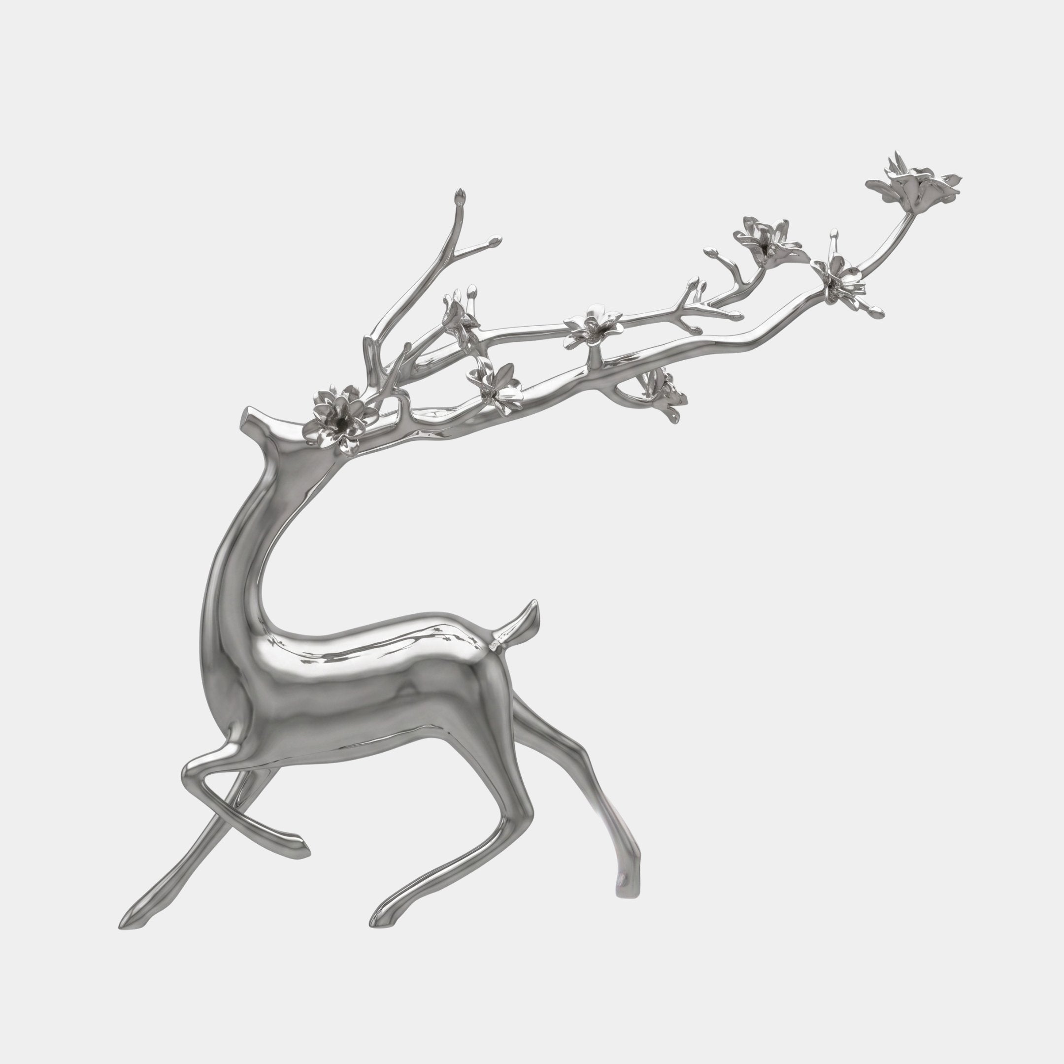 Burnborough Silver Deer Sculpture - 160cm