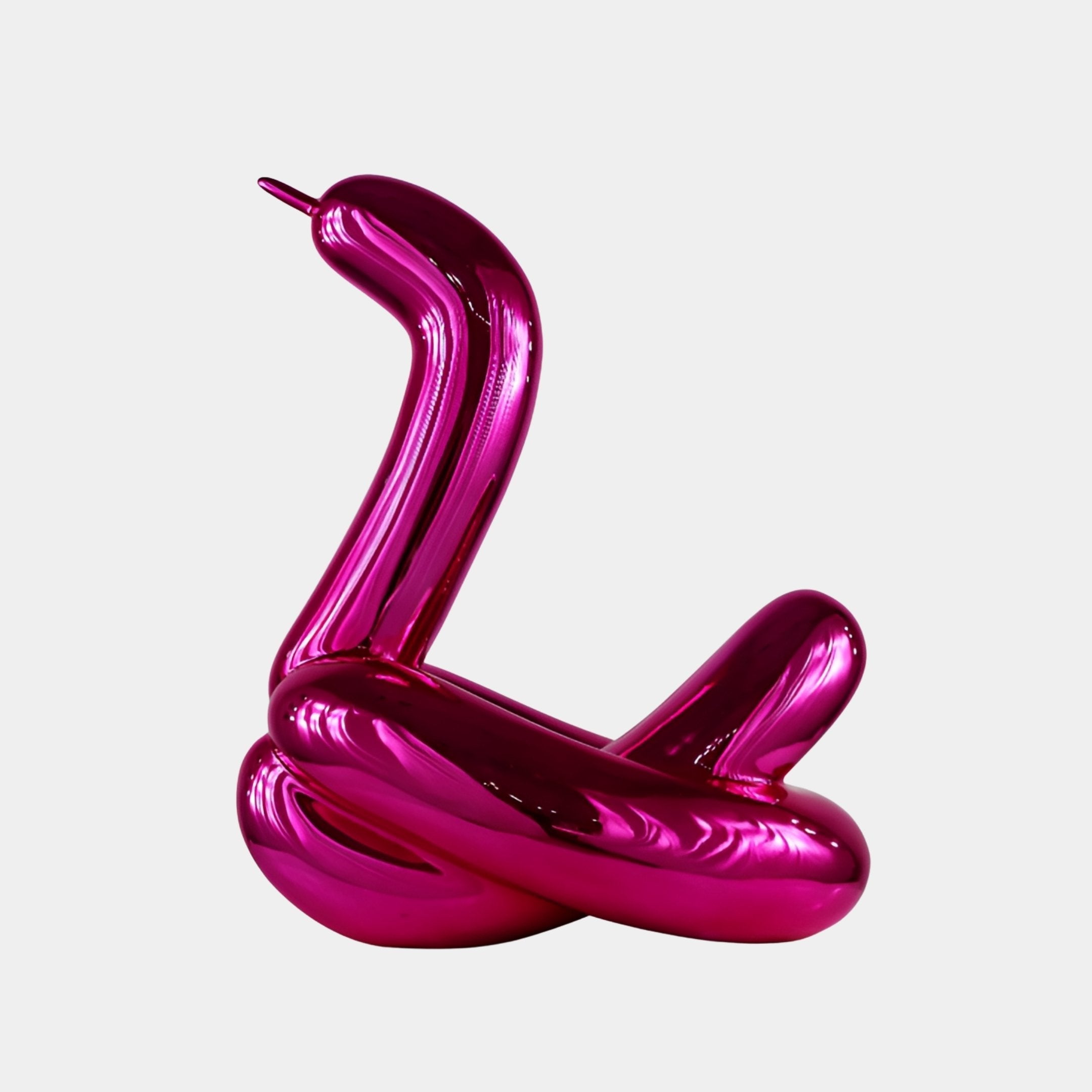 Burnland Pink & Silver Balloon Animal Sculpture - 84cm
