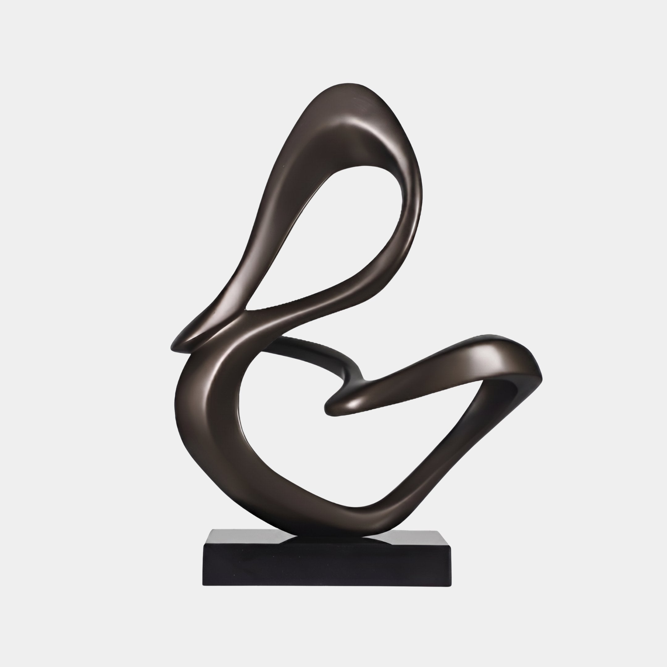 Burnside Black & Silver Abstract Sculpture - 60cm