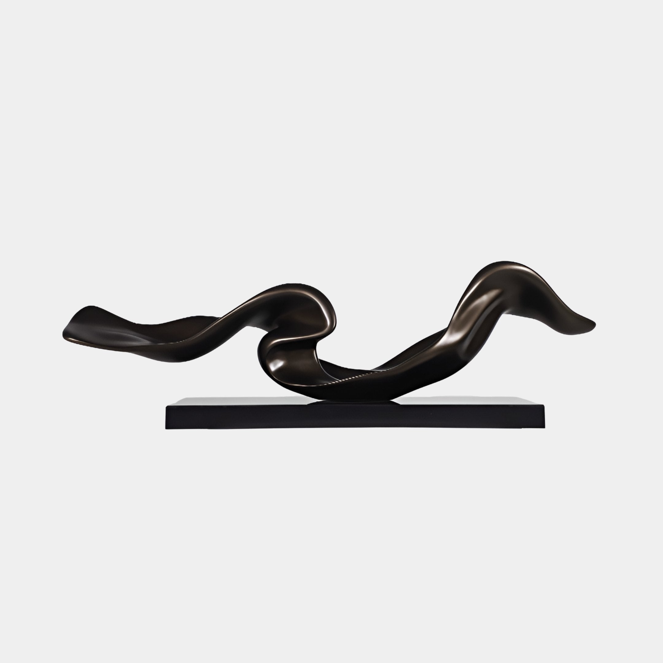 Burnness Black Abstract Sculpture - 150cm