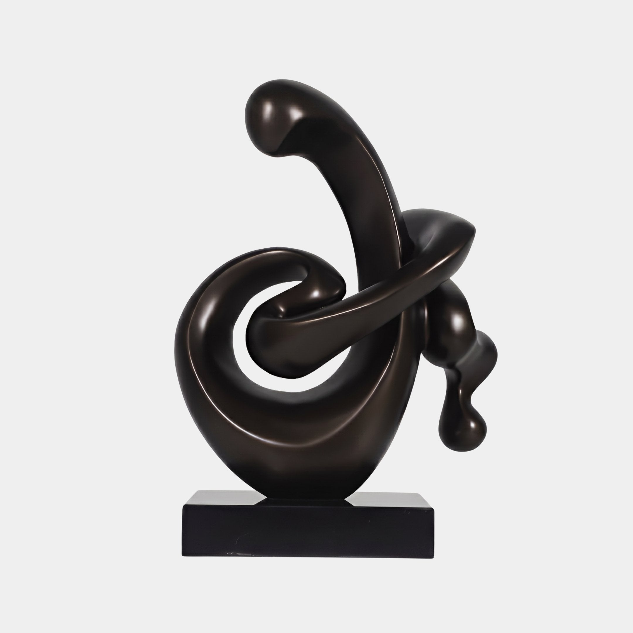 Burnwich Black Abstract Sculpture - 59cm