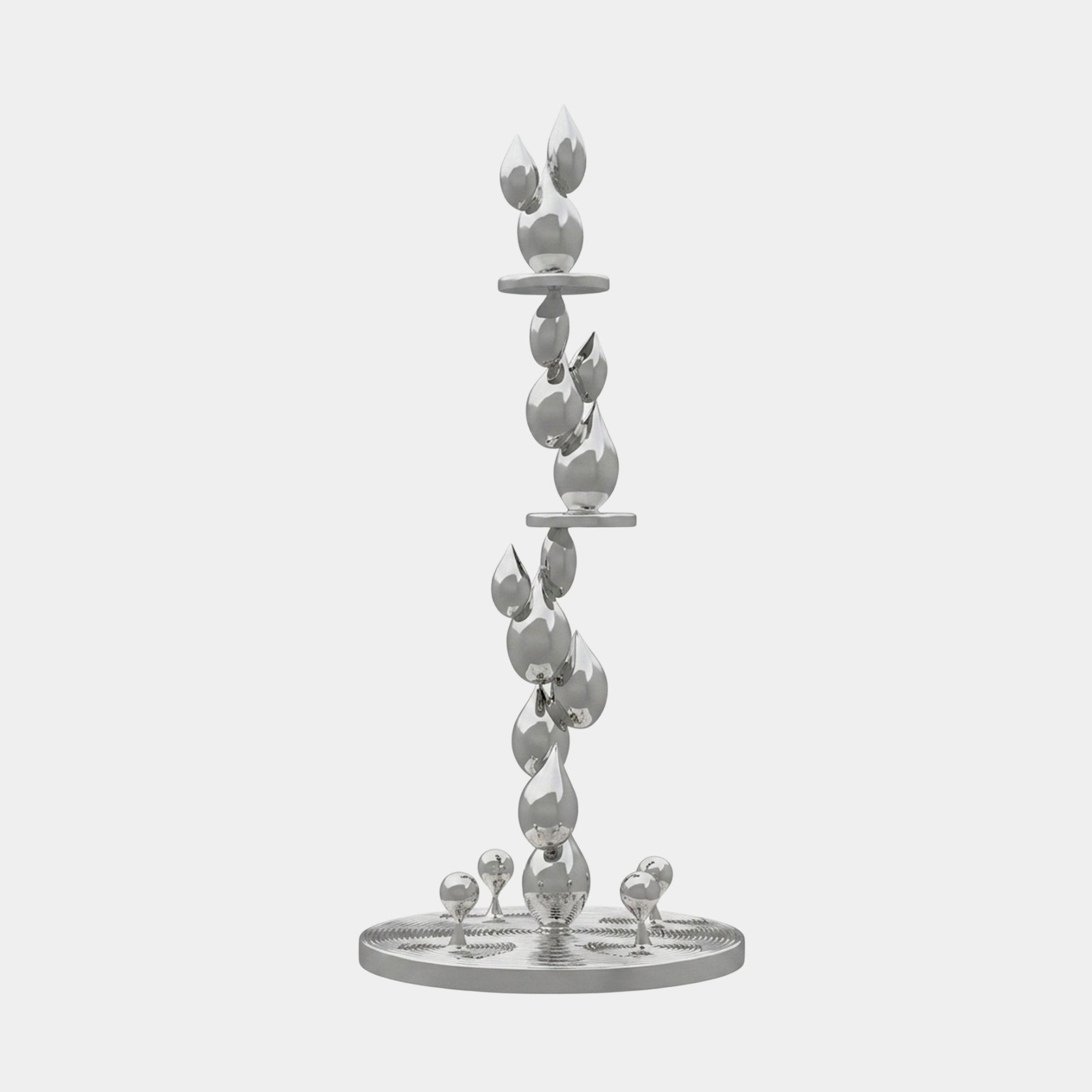 Caldbourne Silver Abstract Sculpture - 200cm