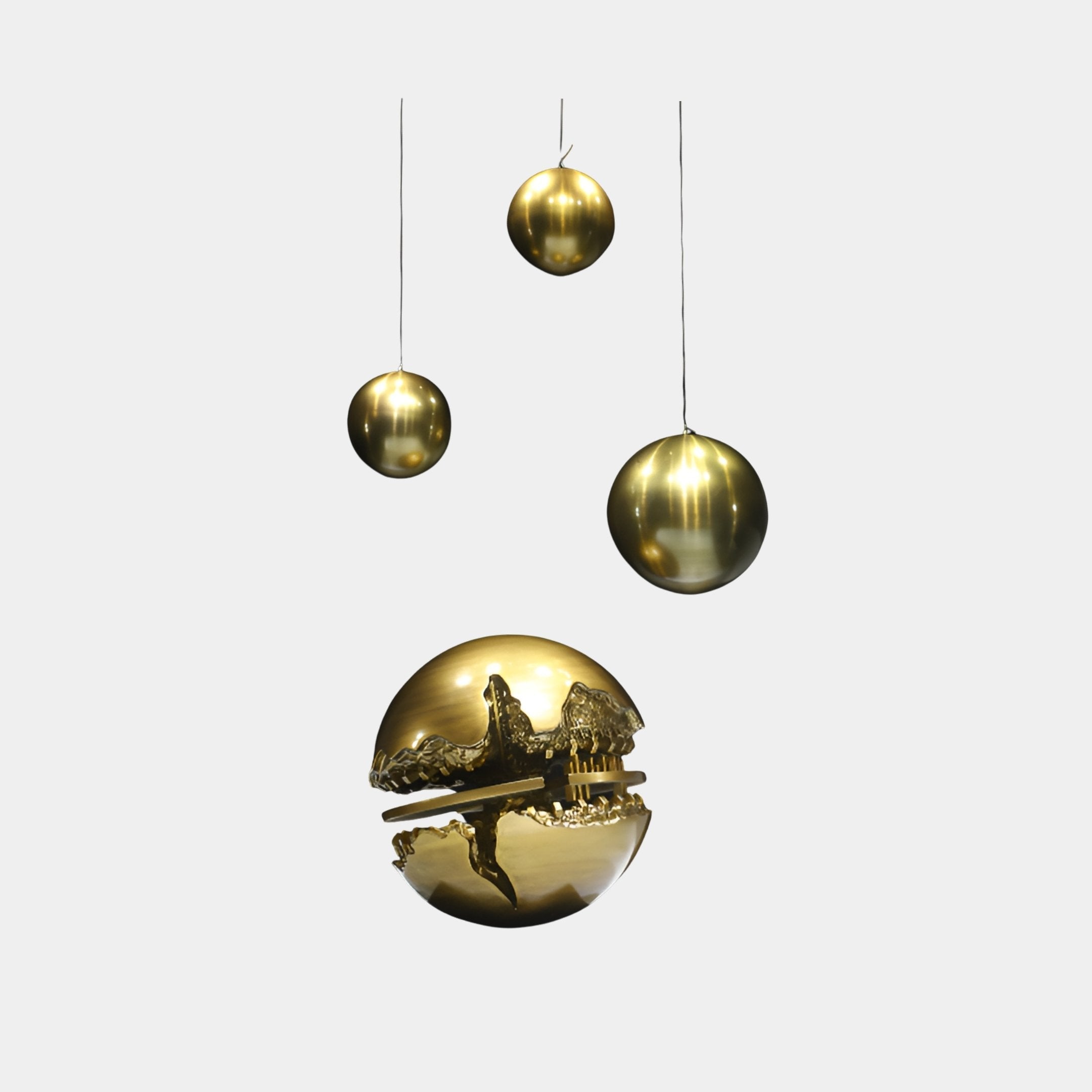 Calddale Gold Abstract Sculpture - 33cm