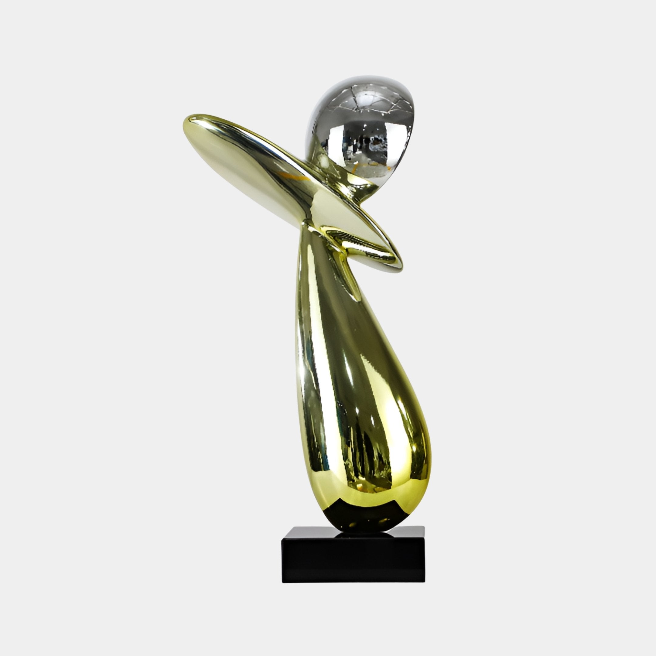 Caldwood Black Abstract Sculpture - 91cm