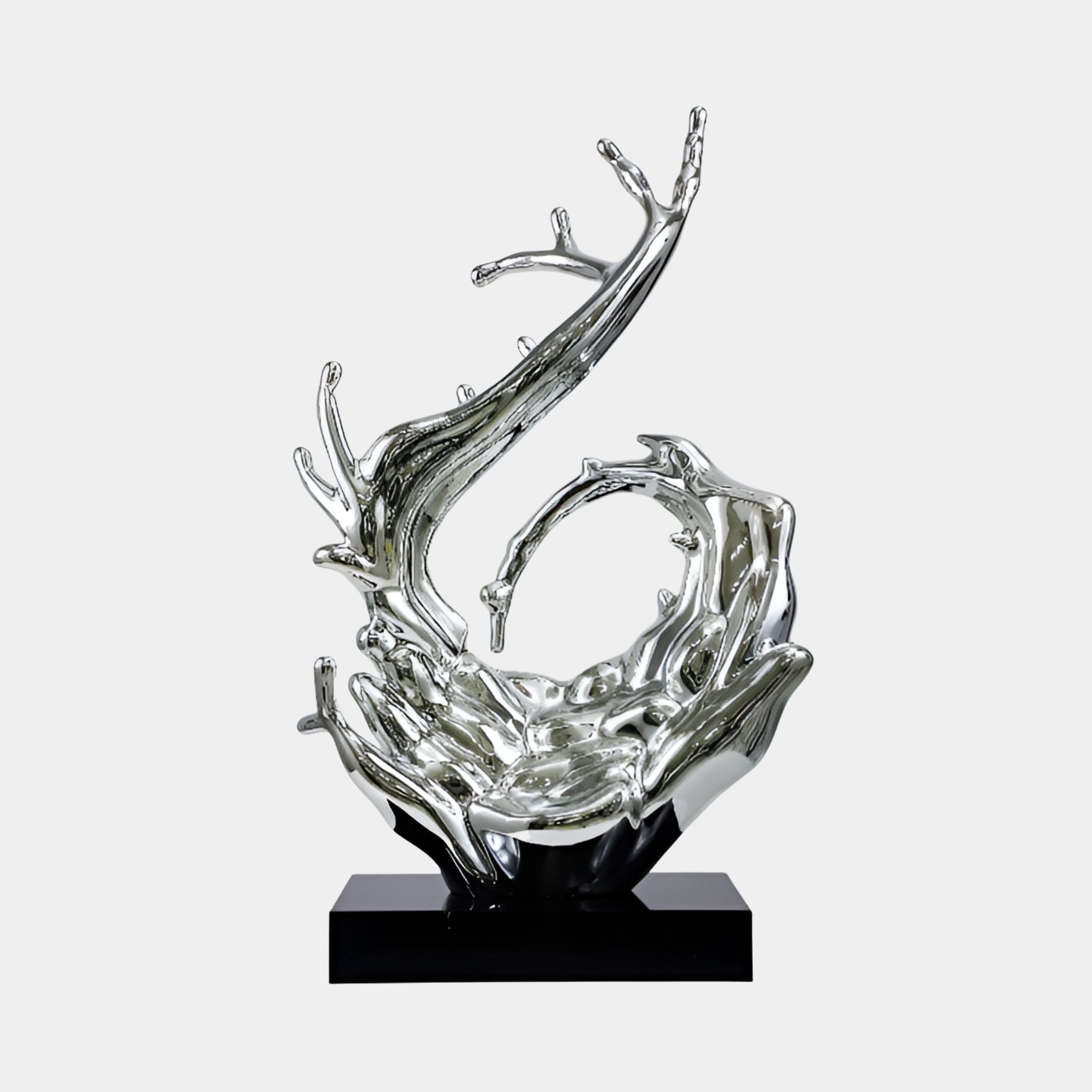 Caldside Silver Abstract Sculpture - 130cm