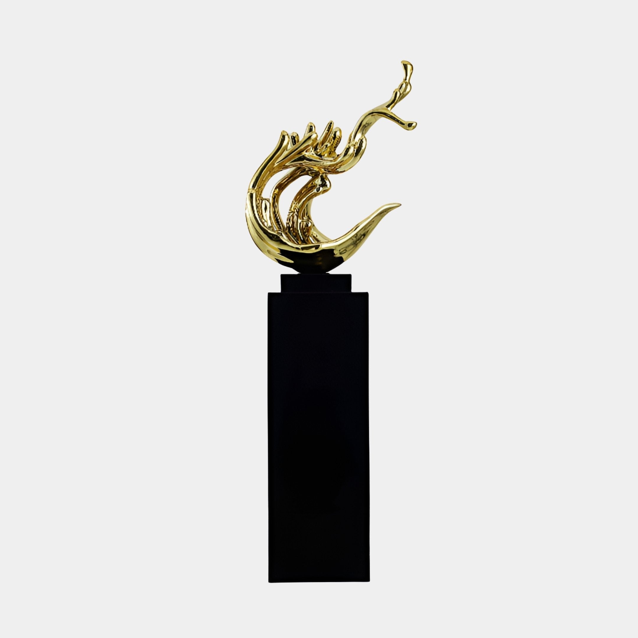 Crancombe Gold & Black Abstract Sculpture - 80cm