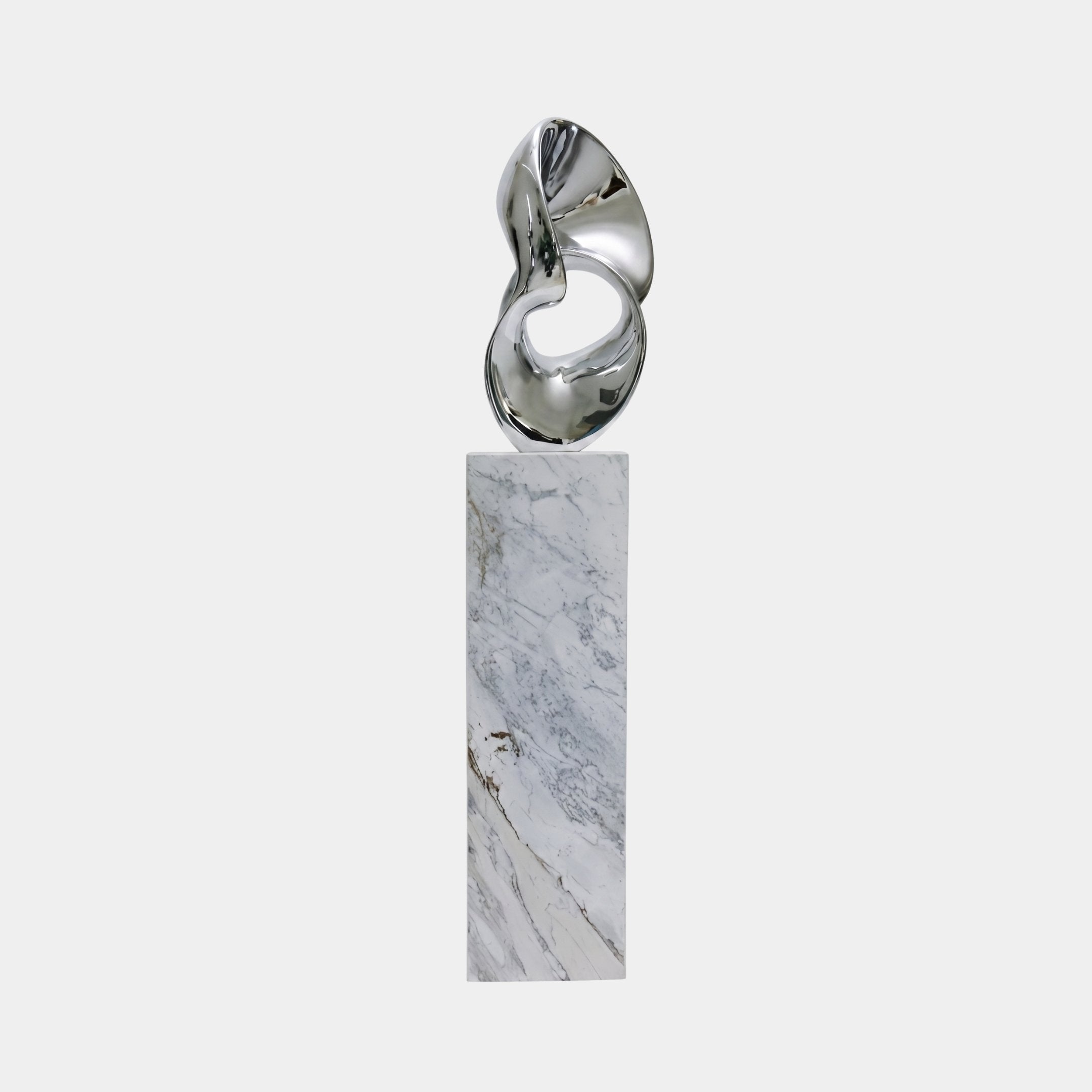Cranwell Silver Abstract Sculpture - 165cm