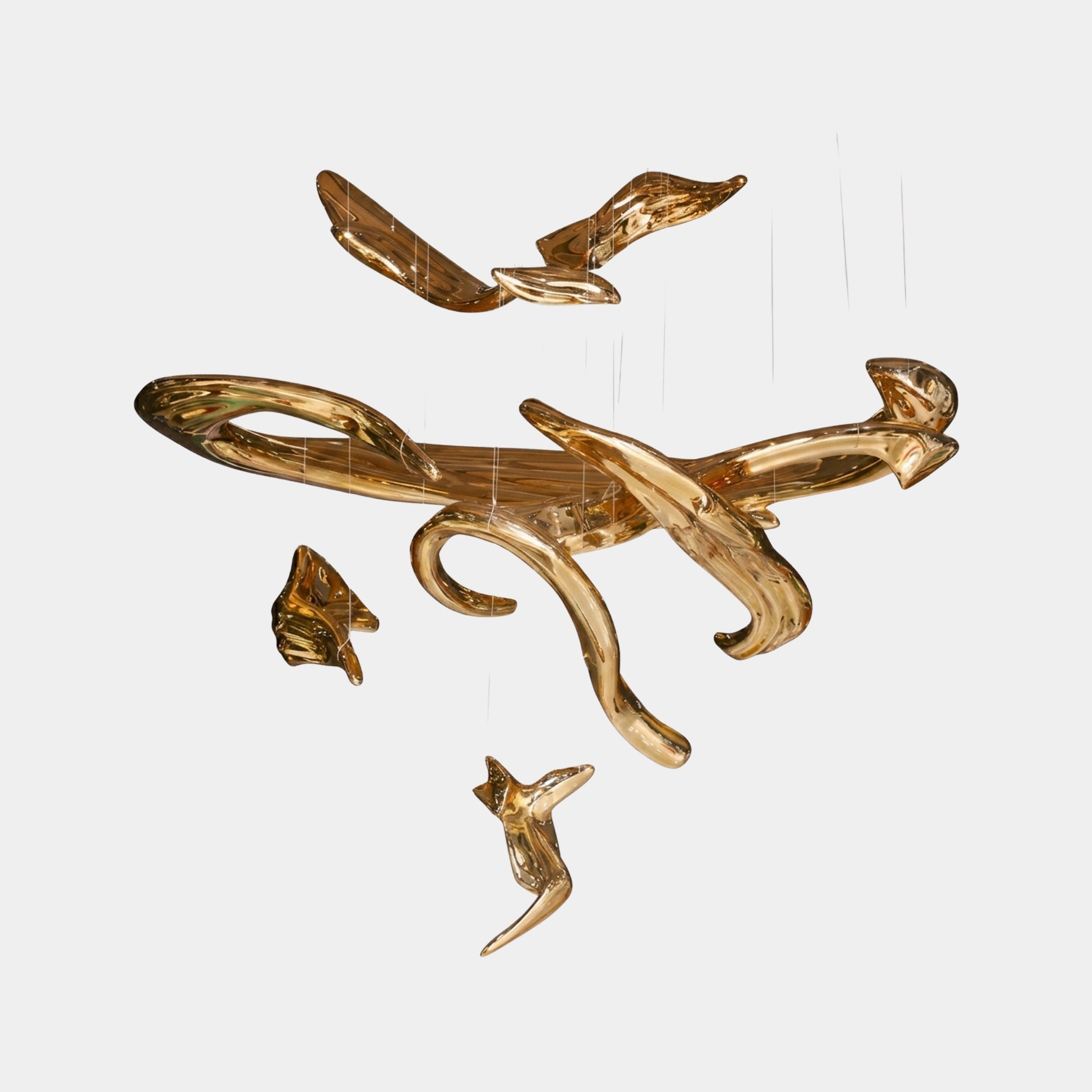 Cranbury Gold Abstract Sculpture - 130cm