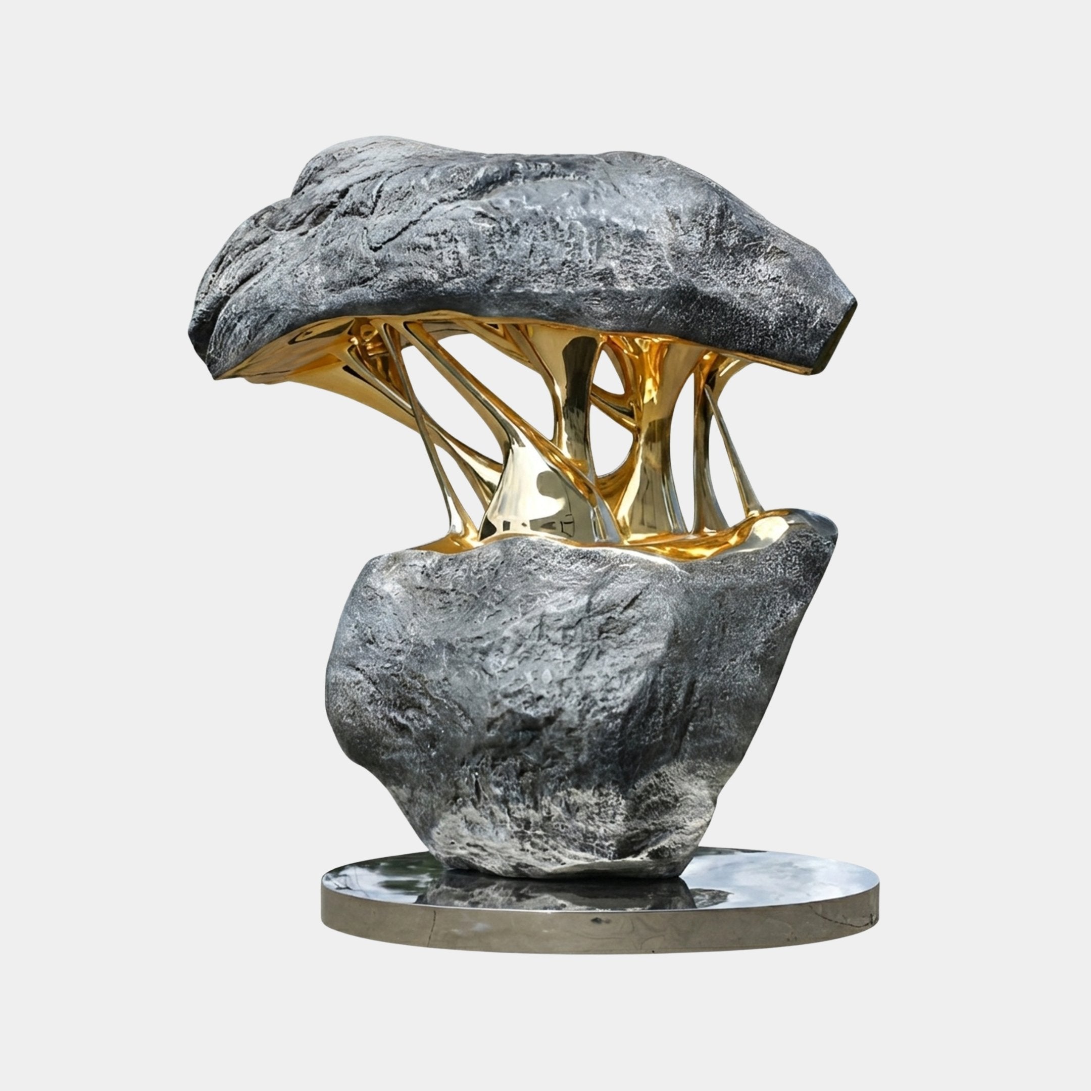 Cranside Gold Mushrooms Sculpture - 200cm