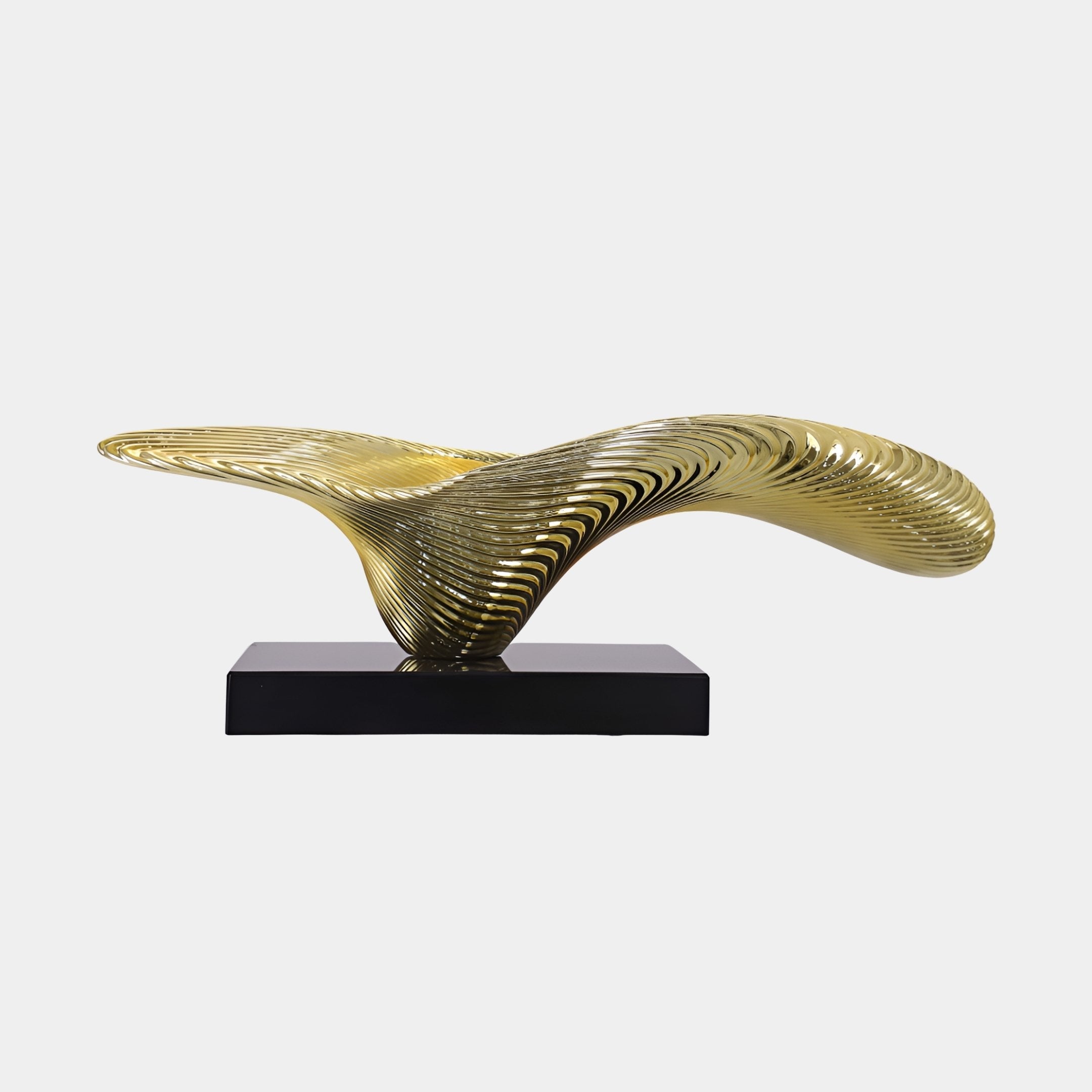 Cranness Gold & Black Abstract Sculpture - 80cm