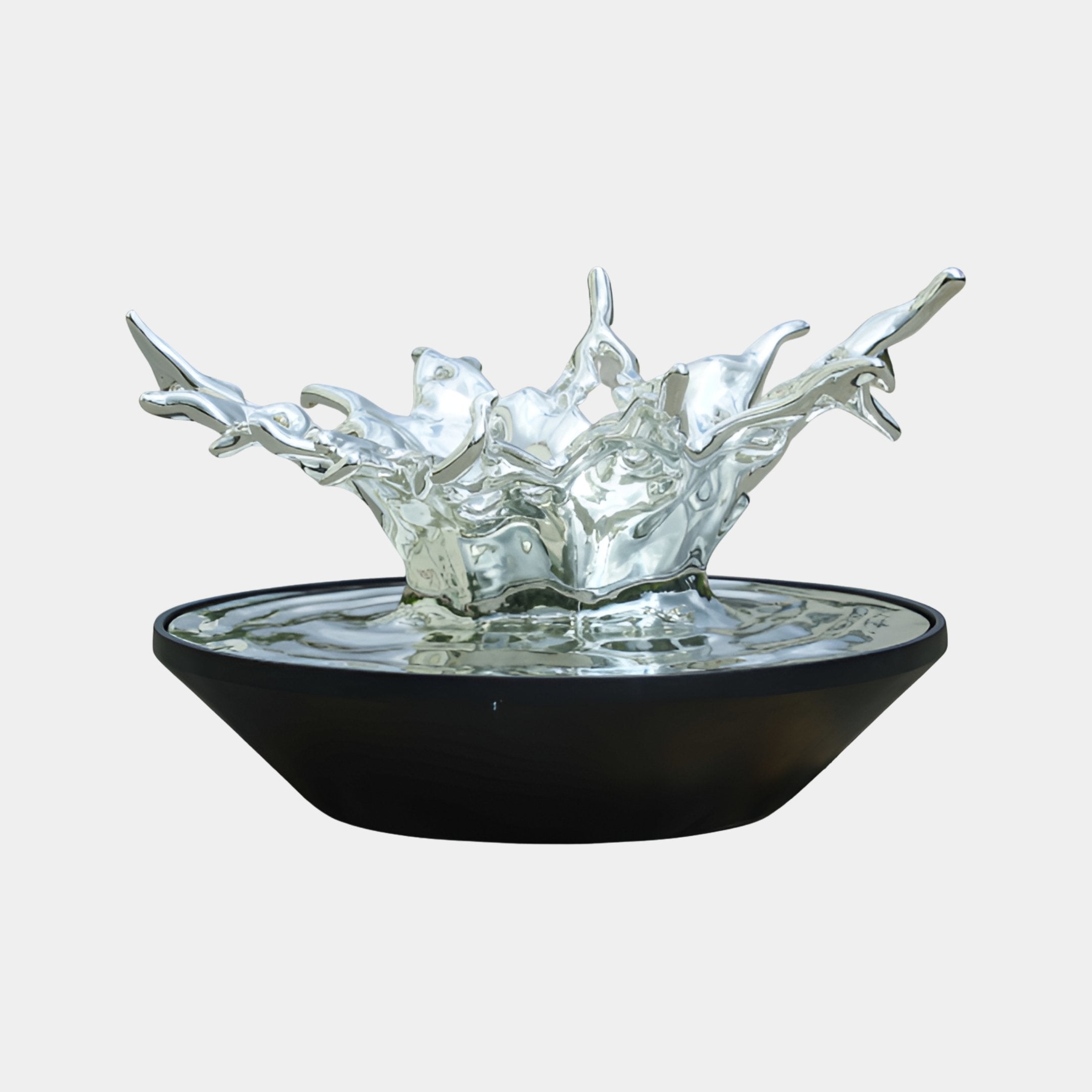 Dunton Silver & Black Splash Sculpture - 130cm