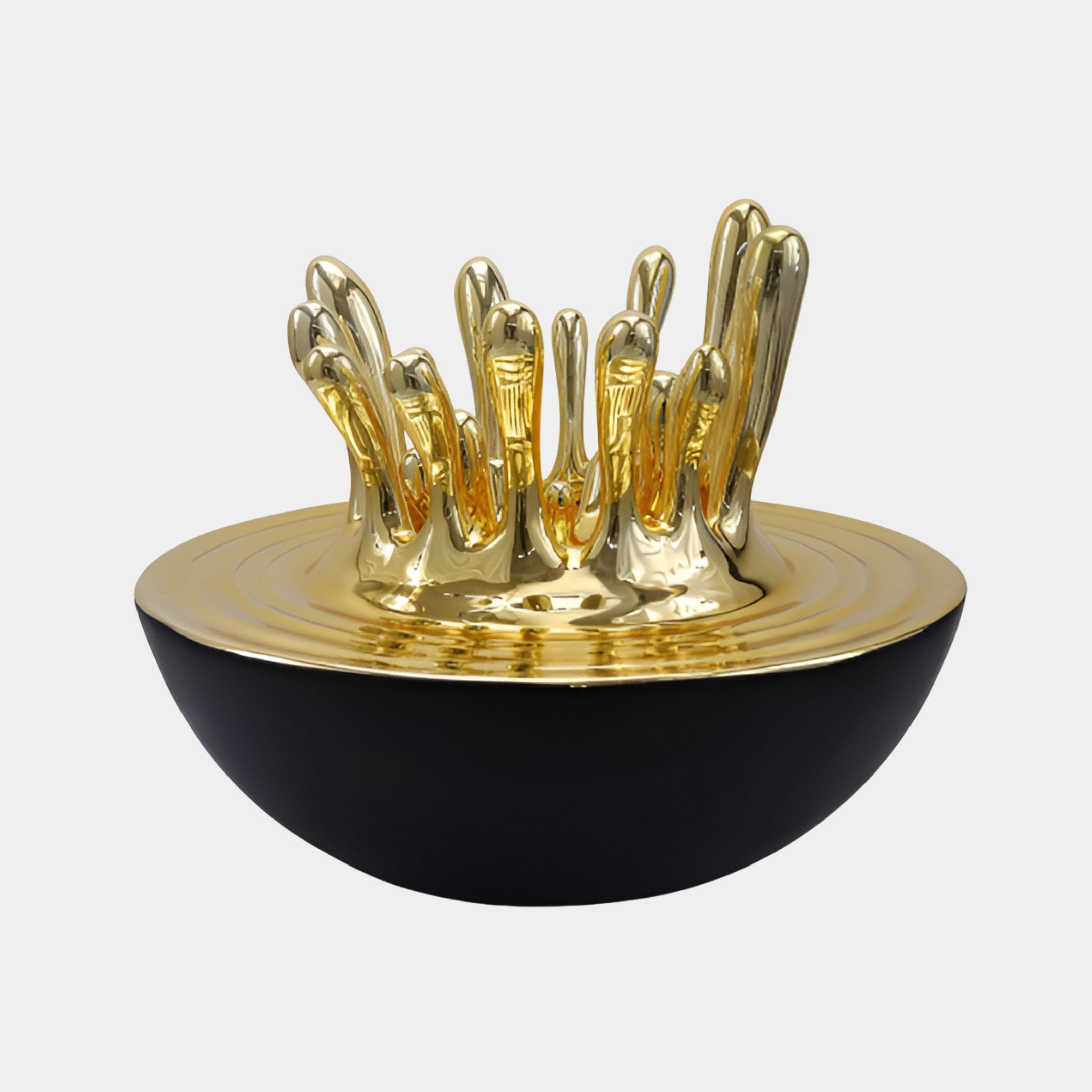 Dungrove Gold & Black Abstract Sculpture - 55cm