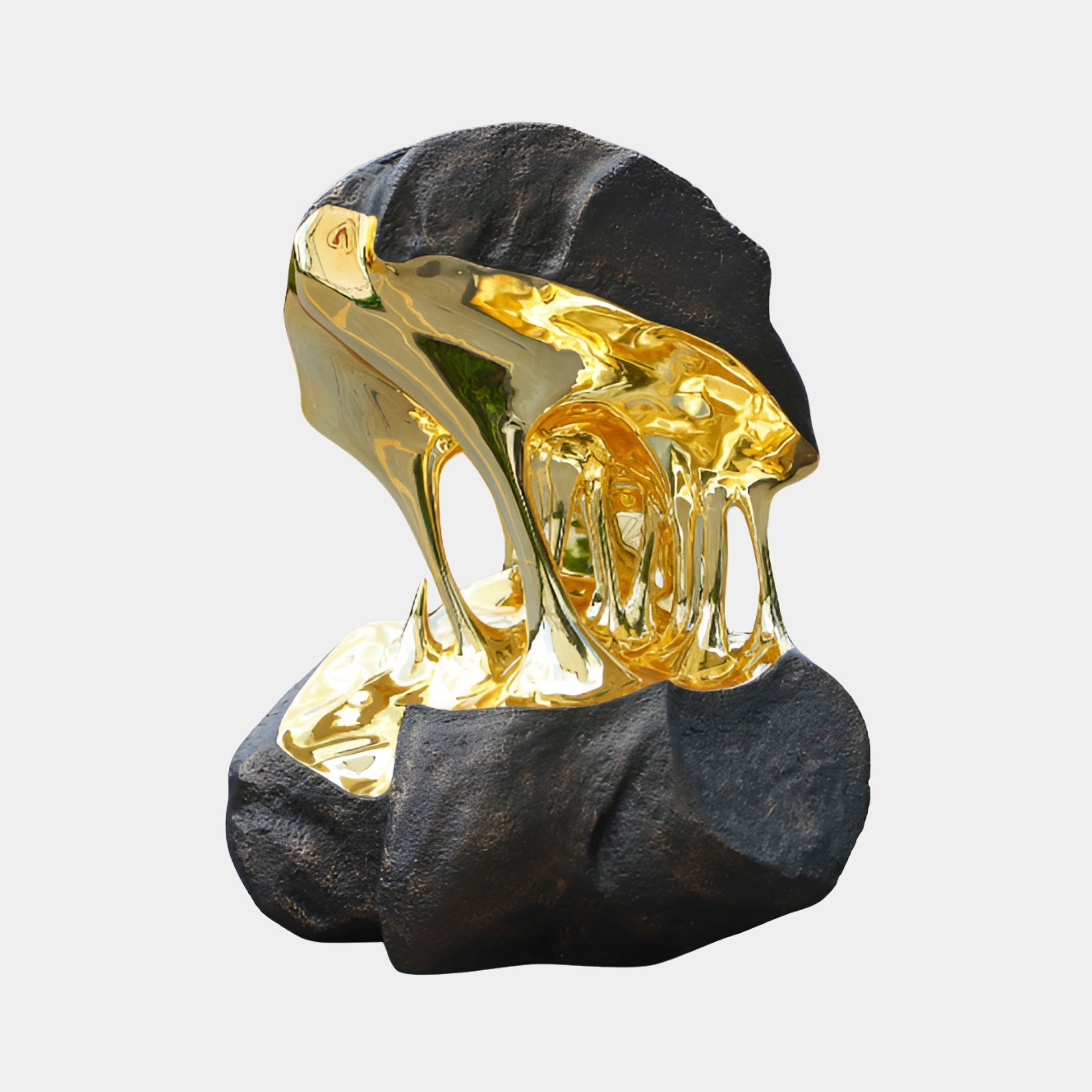 Dunbury Black & Gold Face Sculpture - 130cm
