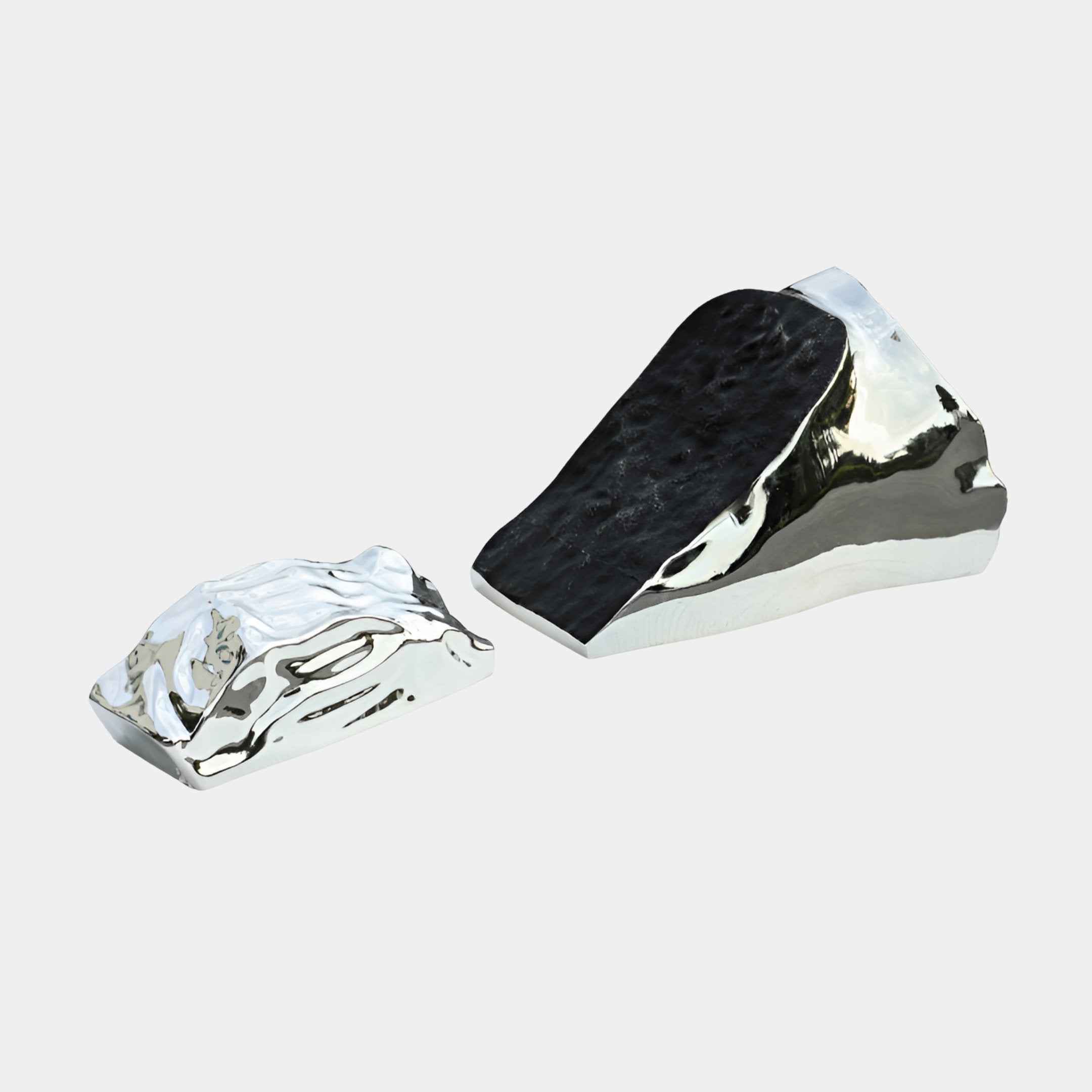 Eldcombe Silver Abstract Rock Sculpture - 50–115cm