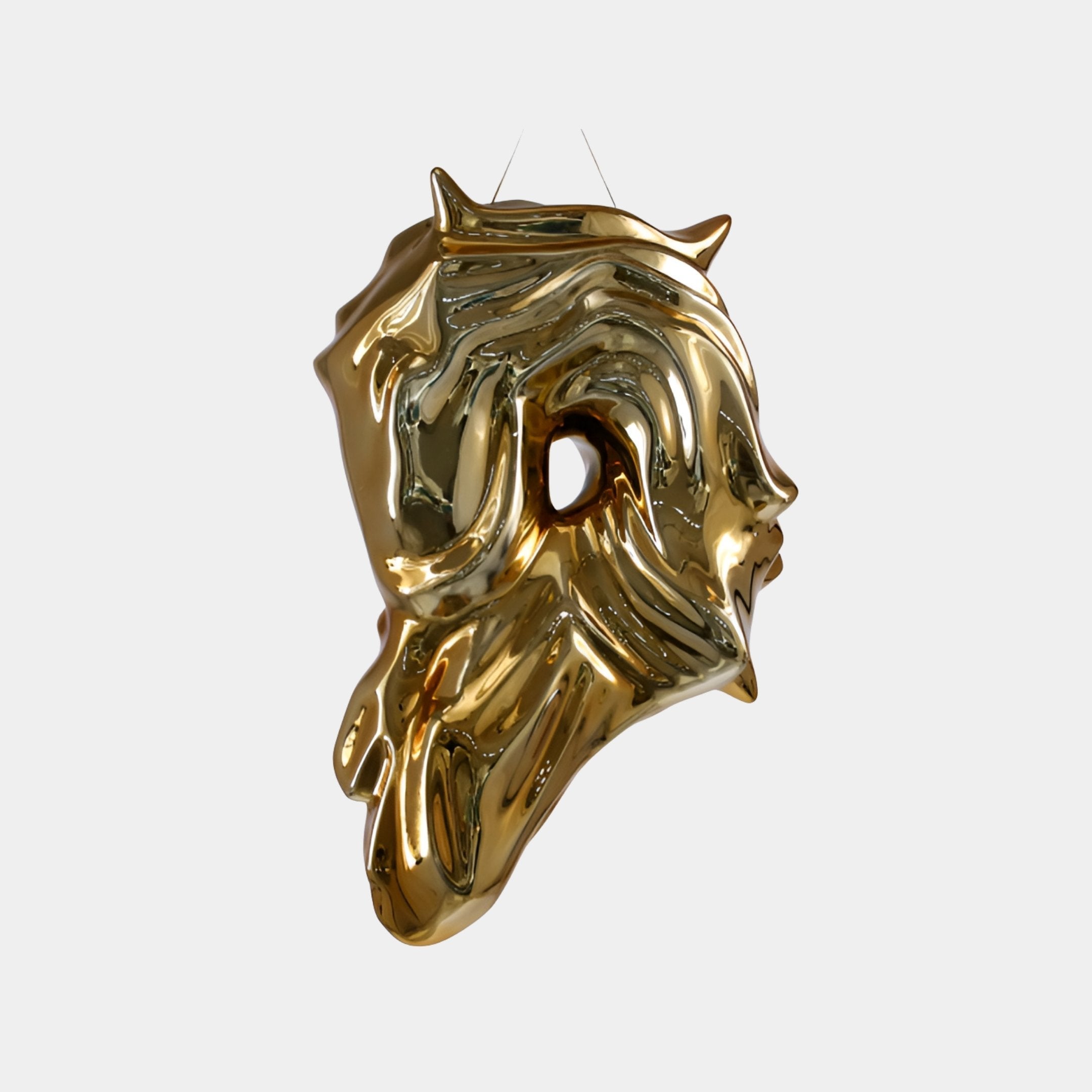 Eldfold Bronze & Gold Horse Head Sculpture - 80cm