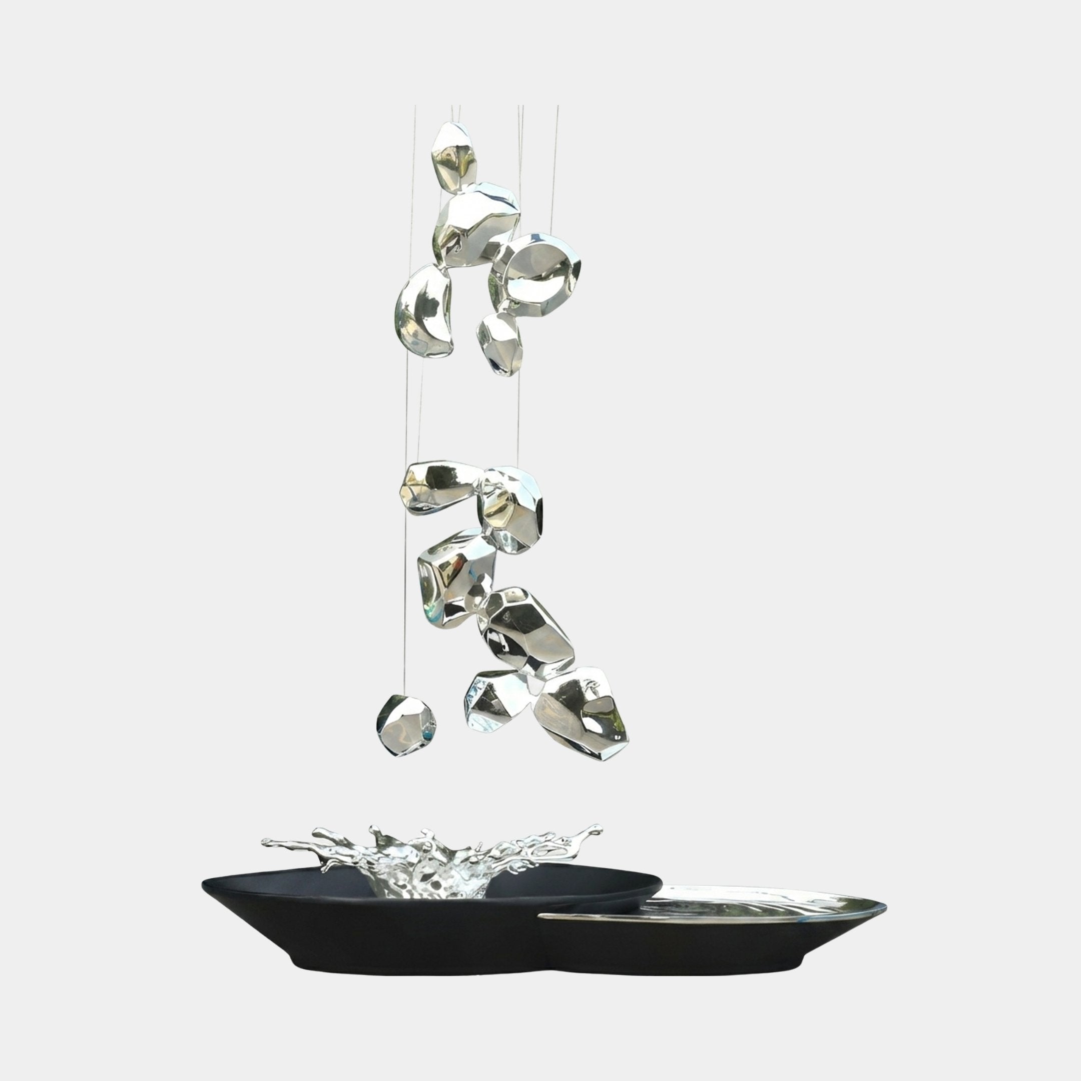 Eldland Silver Splash Sculpture - 333cm
