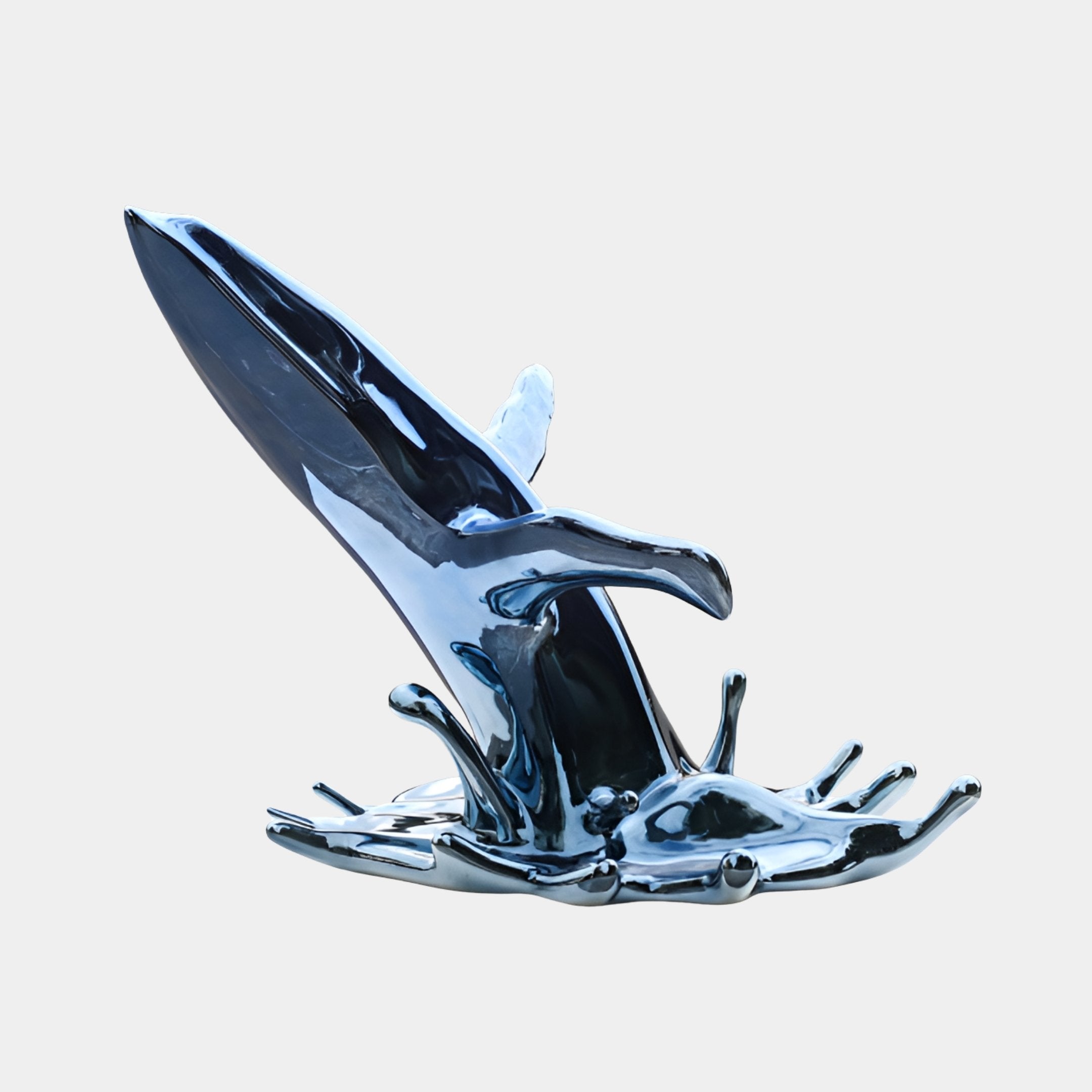 Fendon Blue & Silver Eagle Sculpture - 146cm